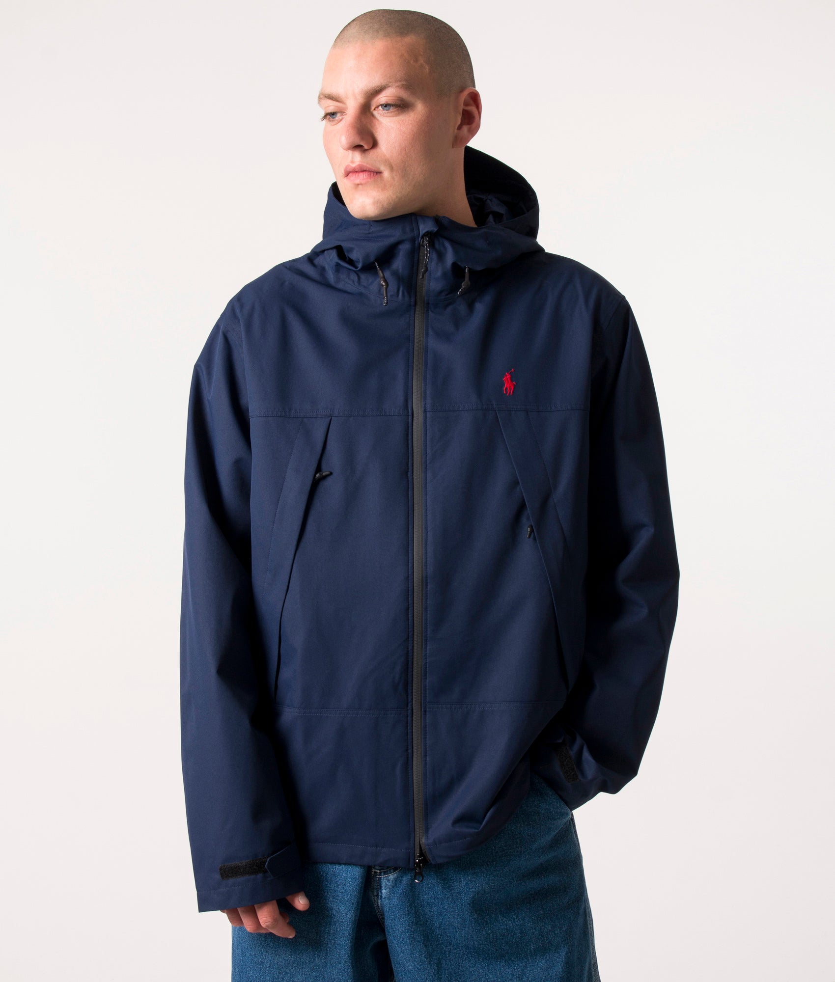 Polo Ralph Lauren Mens Water-Resistant Hooded Jacket - Colour: 001 Newport Navy - Size: Large