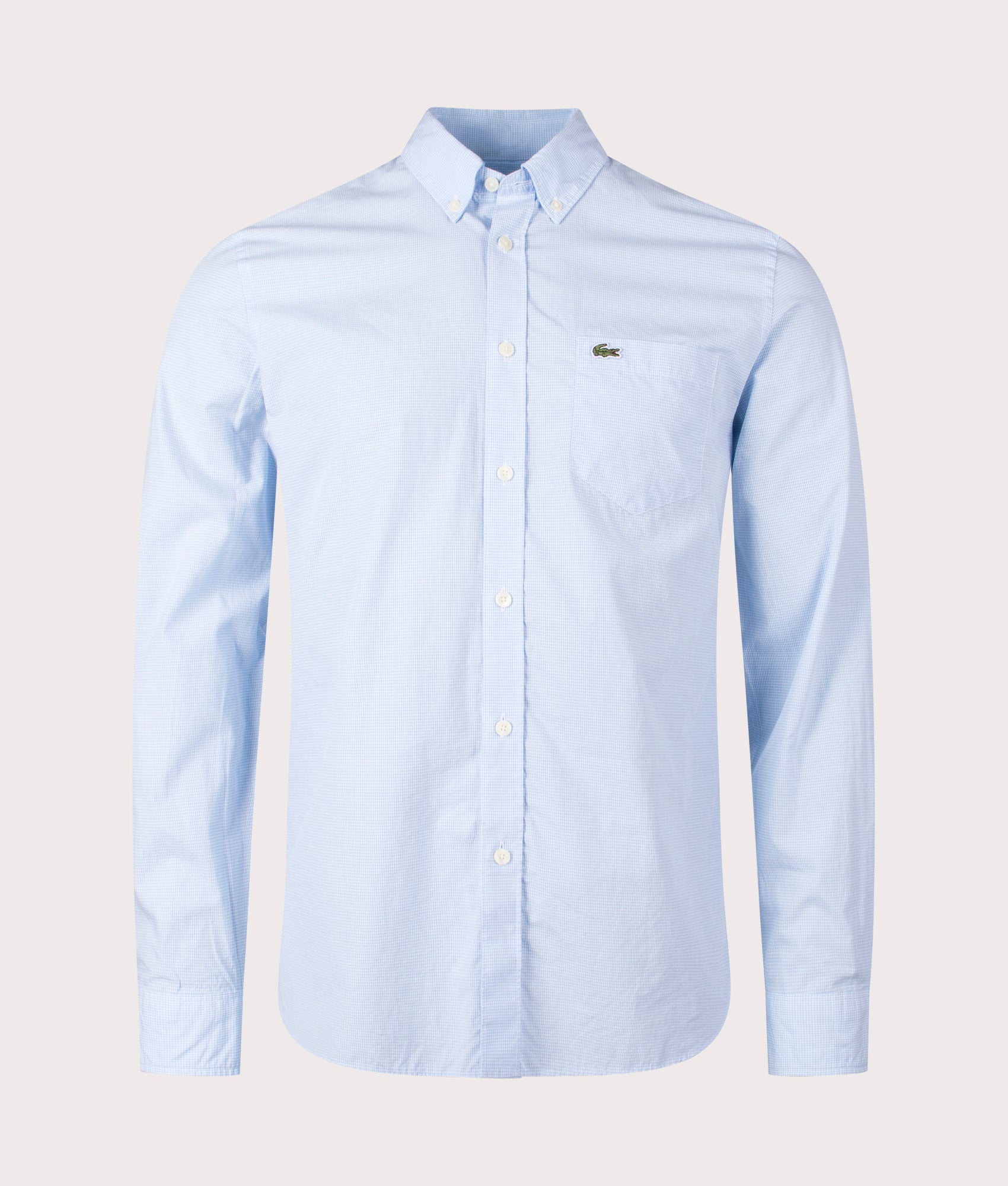 Lacoste Mens Premium Cotton Shirt - Colour: F6Z White/Overview - Size: 42/L