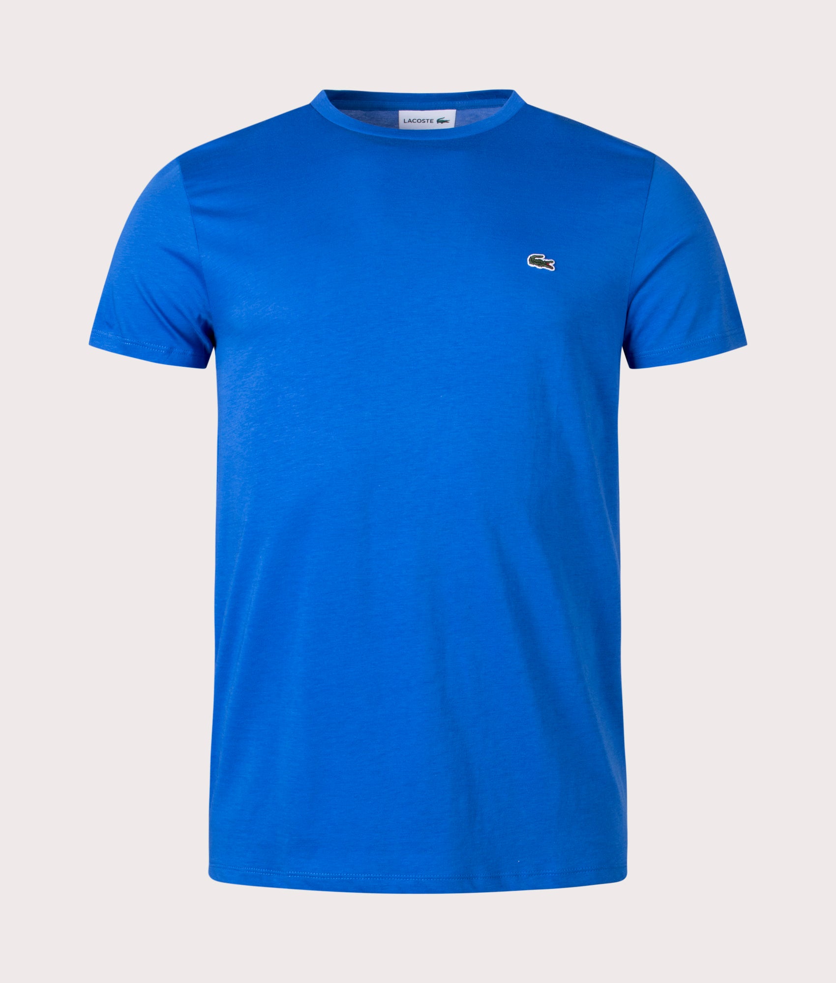 Lacoste Mens Pima Cotton Croc Logo T-Shirt - Colour: IXW Blue - Size: 6/XL