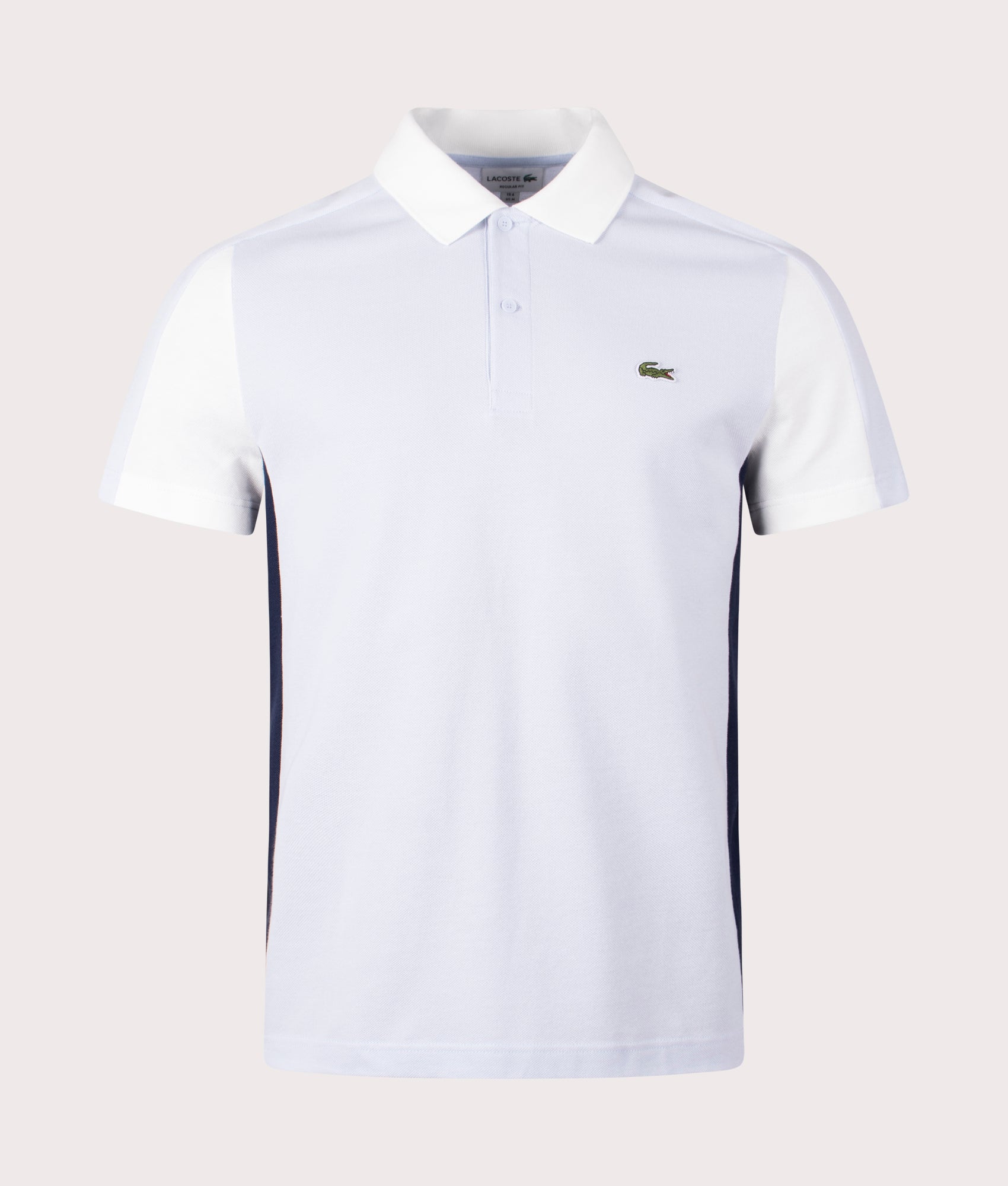 Lacoste Mens Cotton Pique Colourblock Polo Shirt - Colour: IHJ Phoenix Blue/Flour/Navy Blue - Size: 