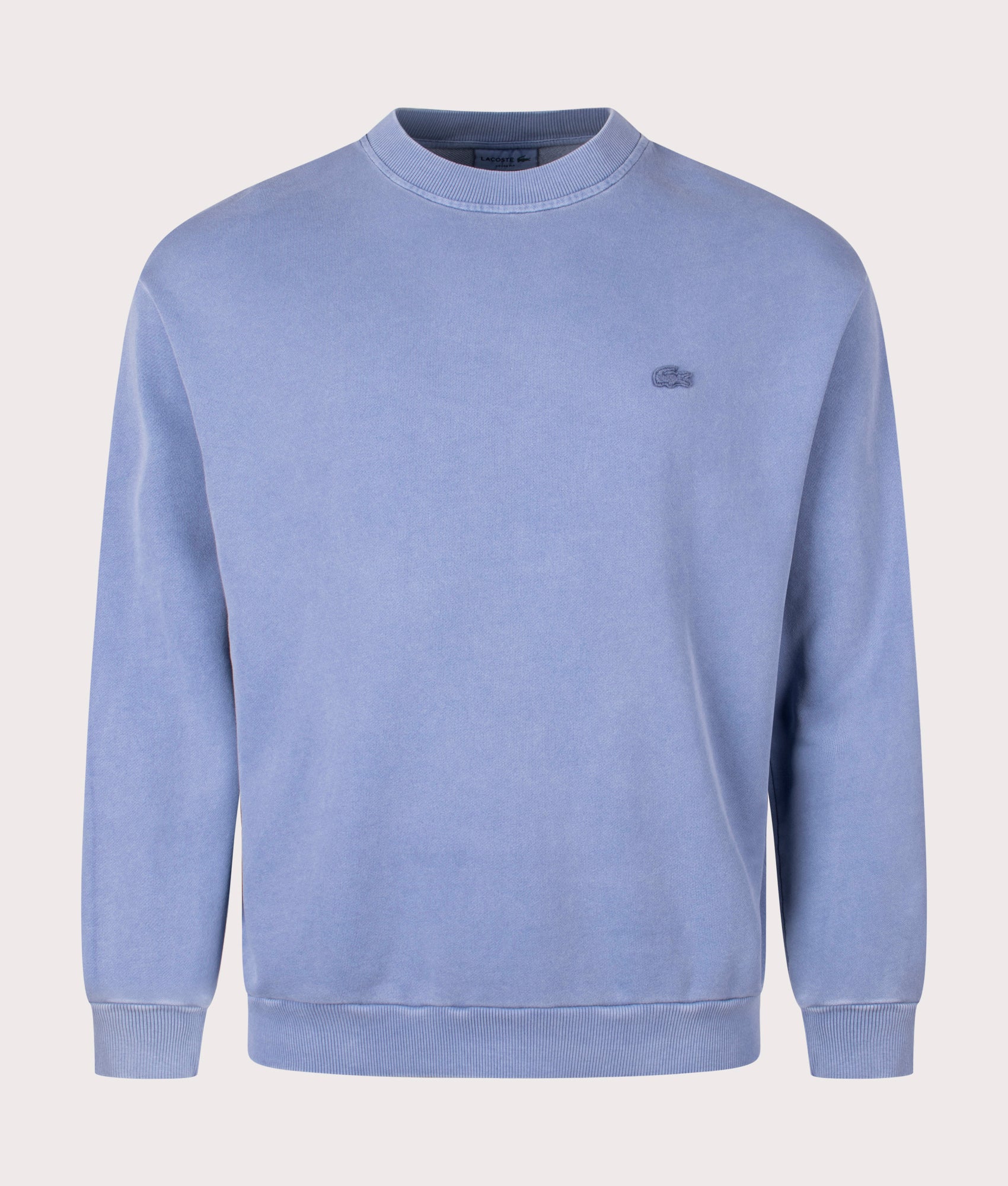 Lacoste Mens Logo Sweatshirt - Colour: IVW Eco Stonewash - Size: 5/L