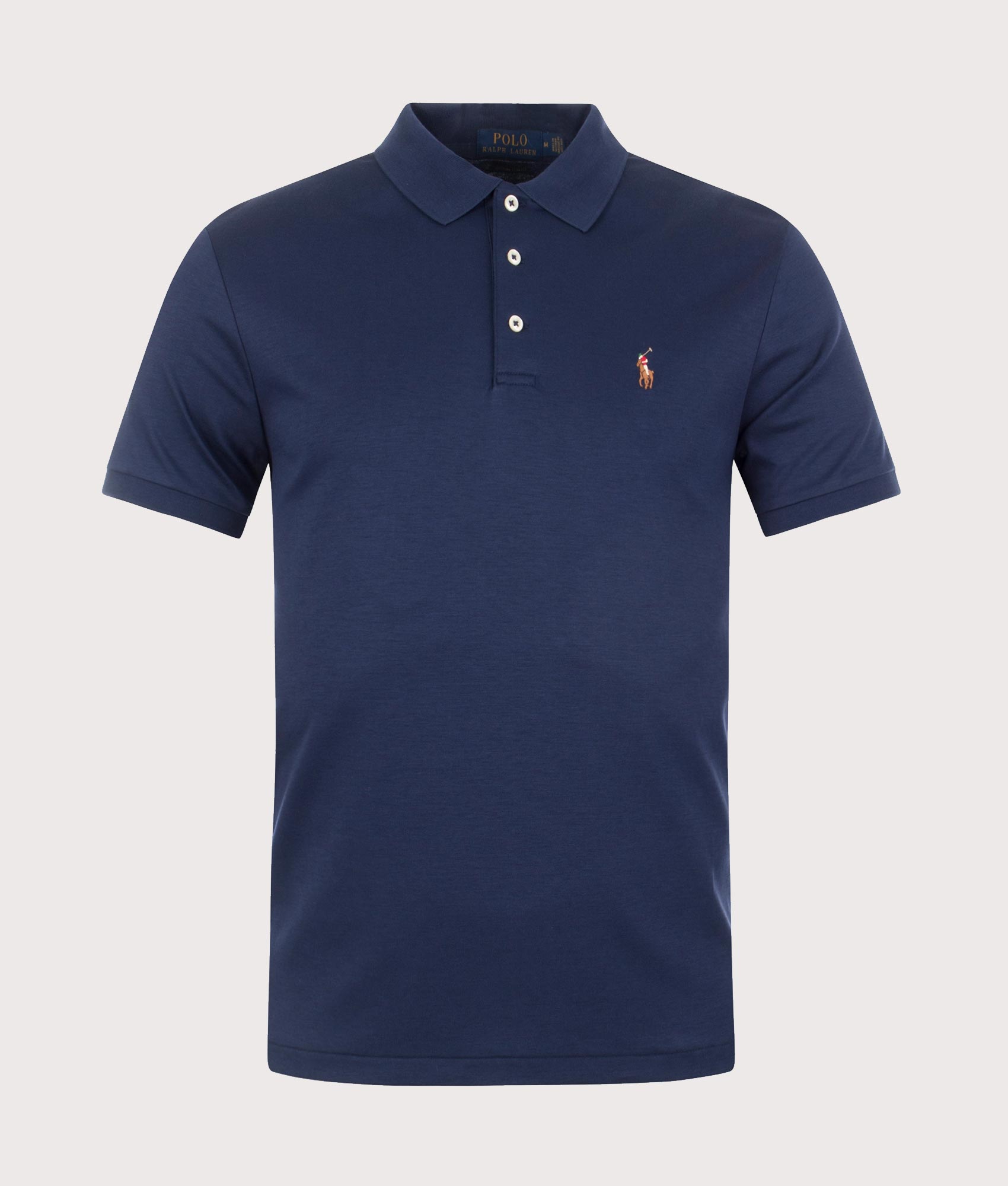 Polo Ralph Lauren Mens Custom Slim Fit Interlock Polo Shirt - Colour: Core 006 French Navy - Size: M