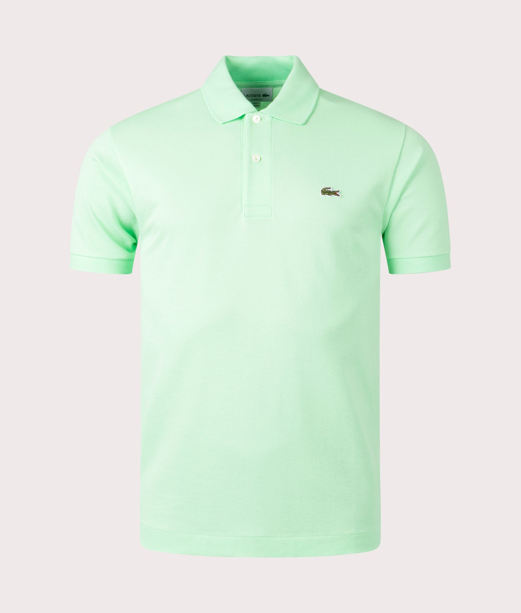 Lacoste Mens Croc Logo L1212 Polo Shirt - Colour: 0VZ Ash - Size: 5/L