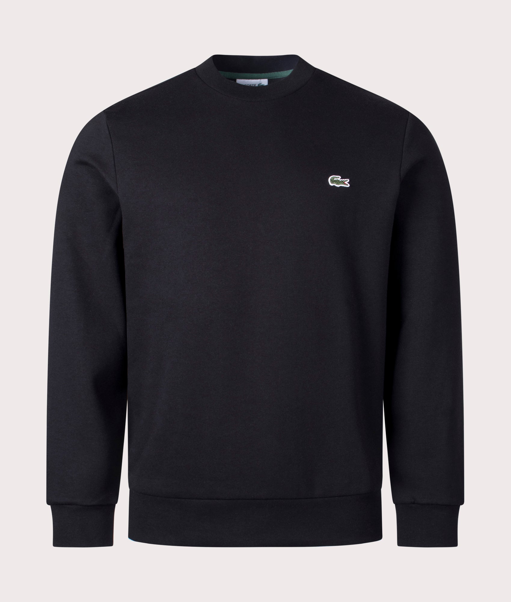 Lacoste Mens Relaxed Fit Brushed Cotton Sweatshirt - Colour: 031 Black - Size: 6/XL