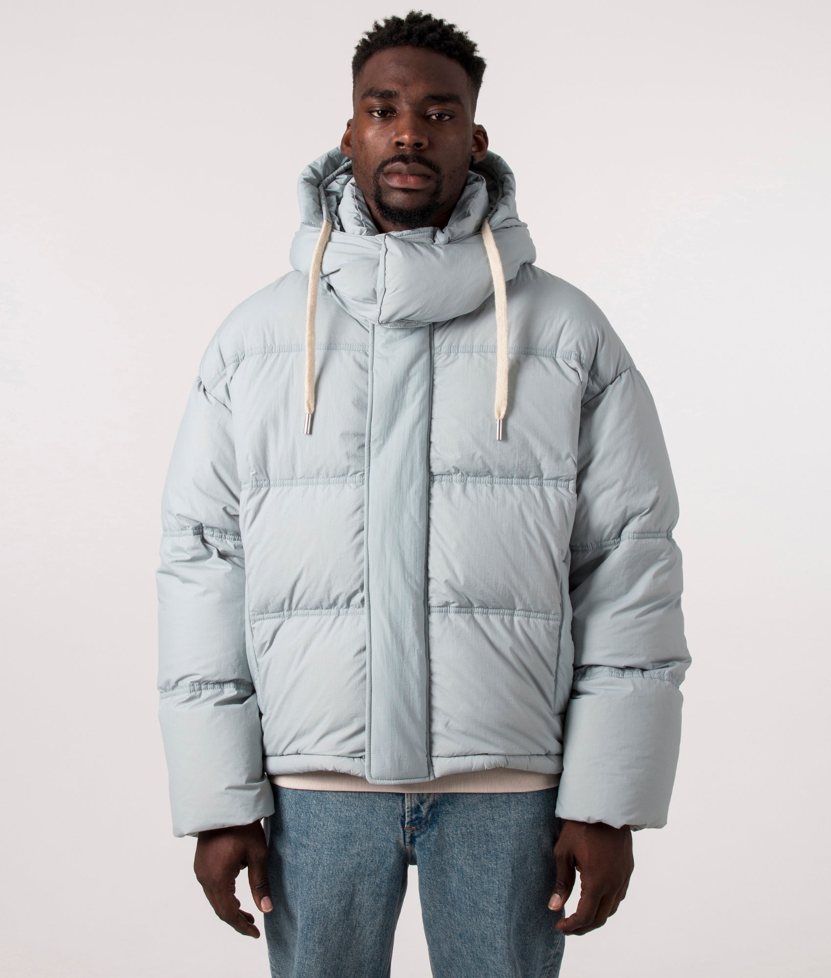 AMI Mens Down Jacket - Colour: 468 Aquamarine - Size: Large