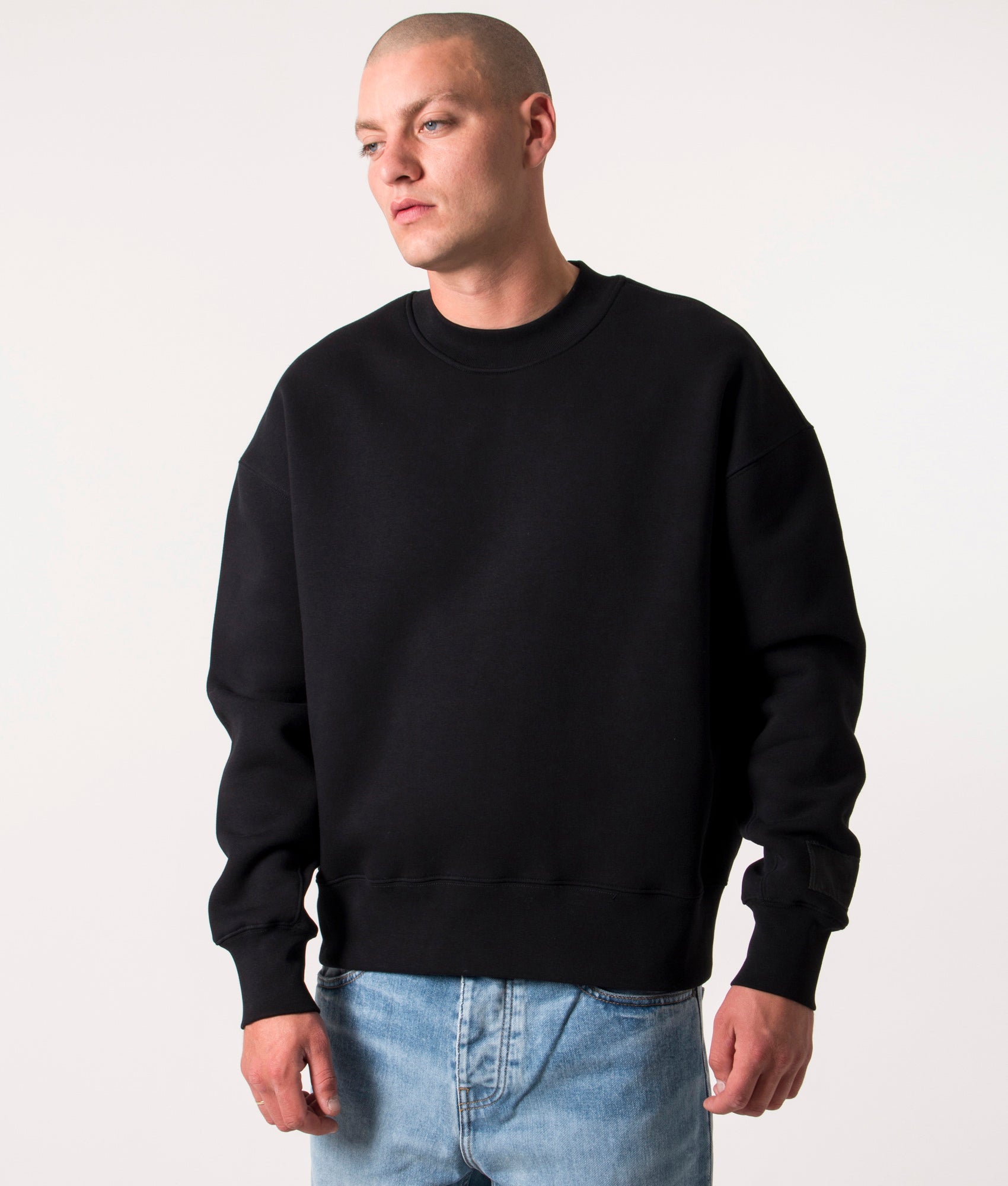 AMI Mens AMI Patch Logo Sweatshirt - Colour: 001 Black - Size: XL