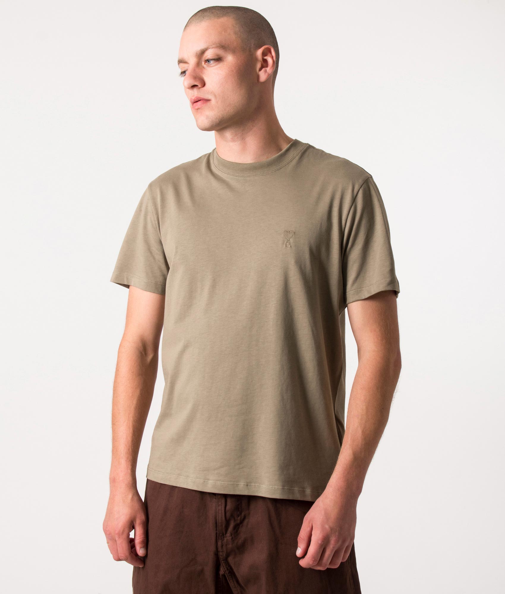 AMI Mens ADC T-Shirt - Colour: 281 Taupe - Size: Large