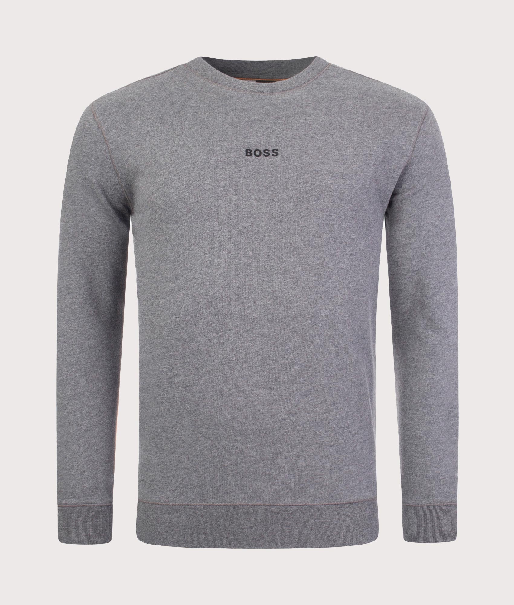 BOSS Mens Relaxed Fit Weevo 1 Sweatshirt - Colour: 030 Medium Grey - Size: Large