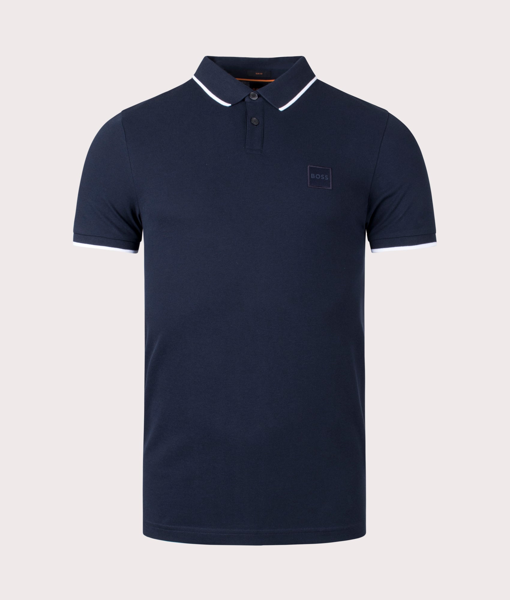 BOSS Mens Slim Fit Passertip Polo Shirt - Colour: 404 Dark Blue - Size: XXL