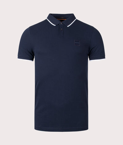 Slim Fit Passertip Polo Shirt Light Pastel Blue | BOSS | EQVVS