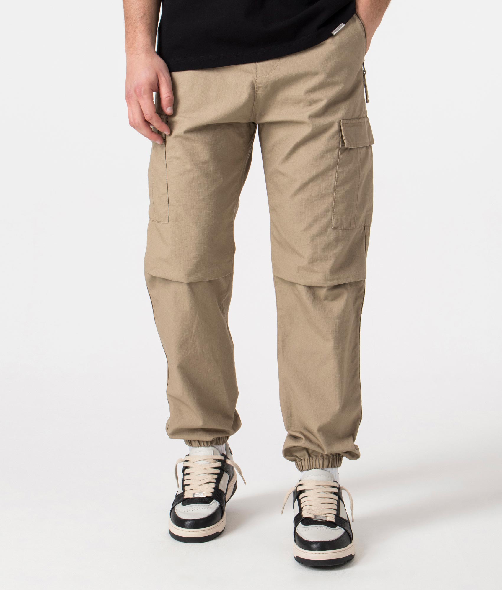 Carhartt WIP Mens Relaxed Fit Cargo Joggers - Colour: 8Y02 Leather Rinsed - Size: L/36W