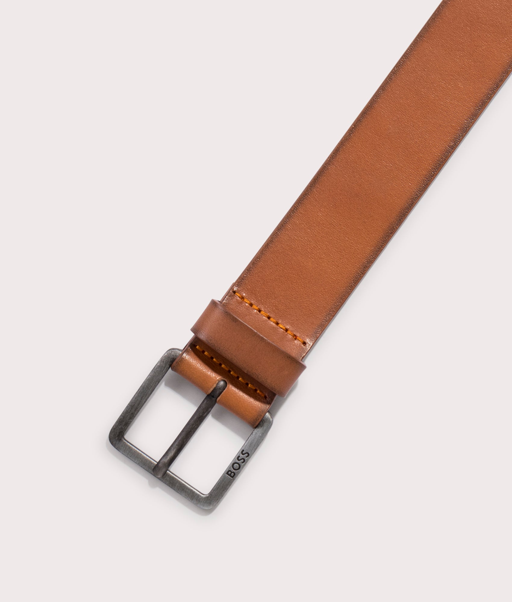 BOSS Mens Leather Jeeko Belt - Colour: 210 Medium Brown - Size: 34W