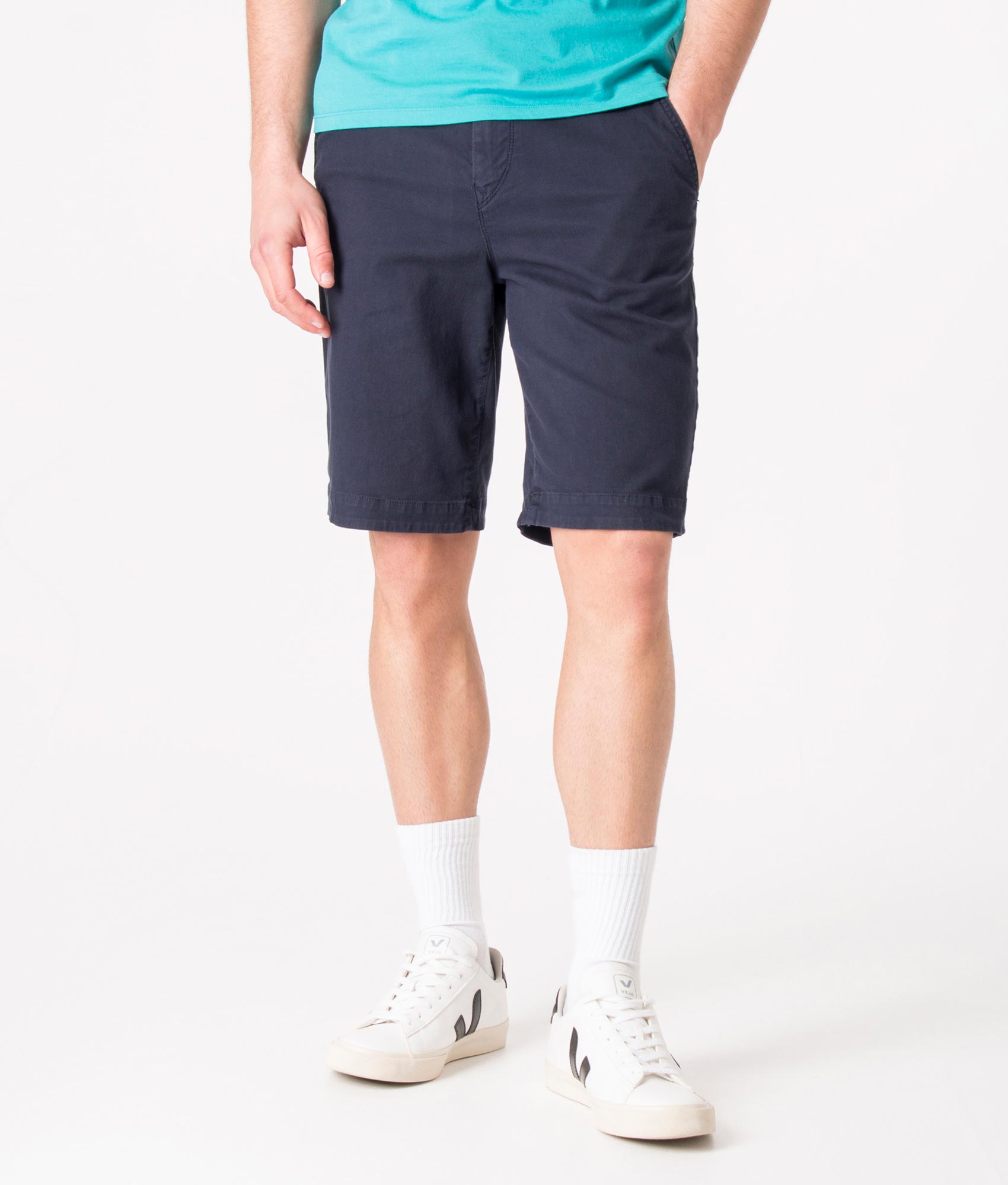 BOSS Mens Regular Fit Schino Taber Shorts - Colour: 404 Dark Blue - Size: 30W
