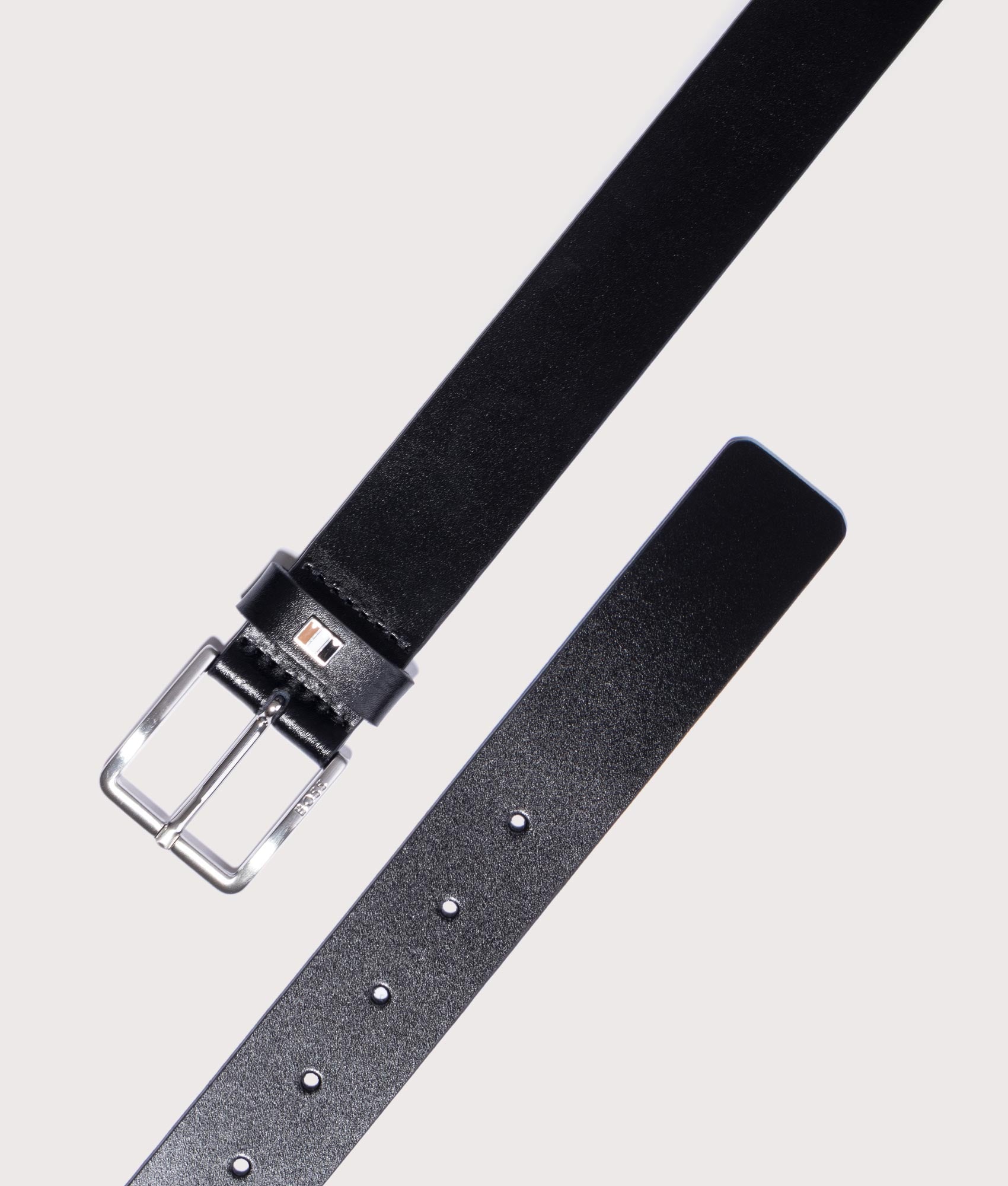 BOSS Mens Ther Flag Belt - Colour: 001 Black - Size: 36W