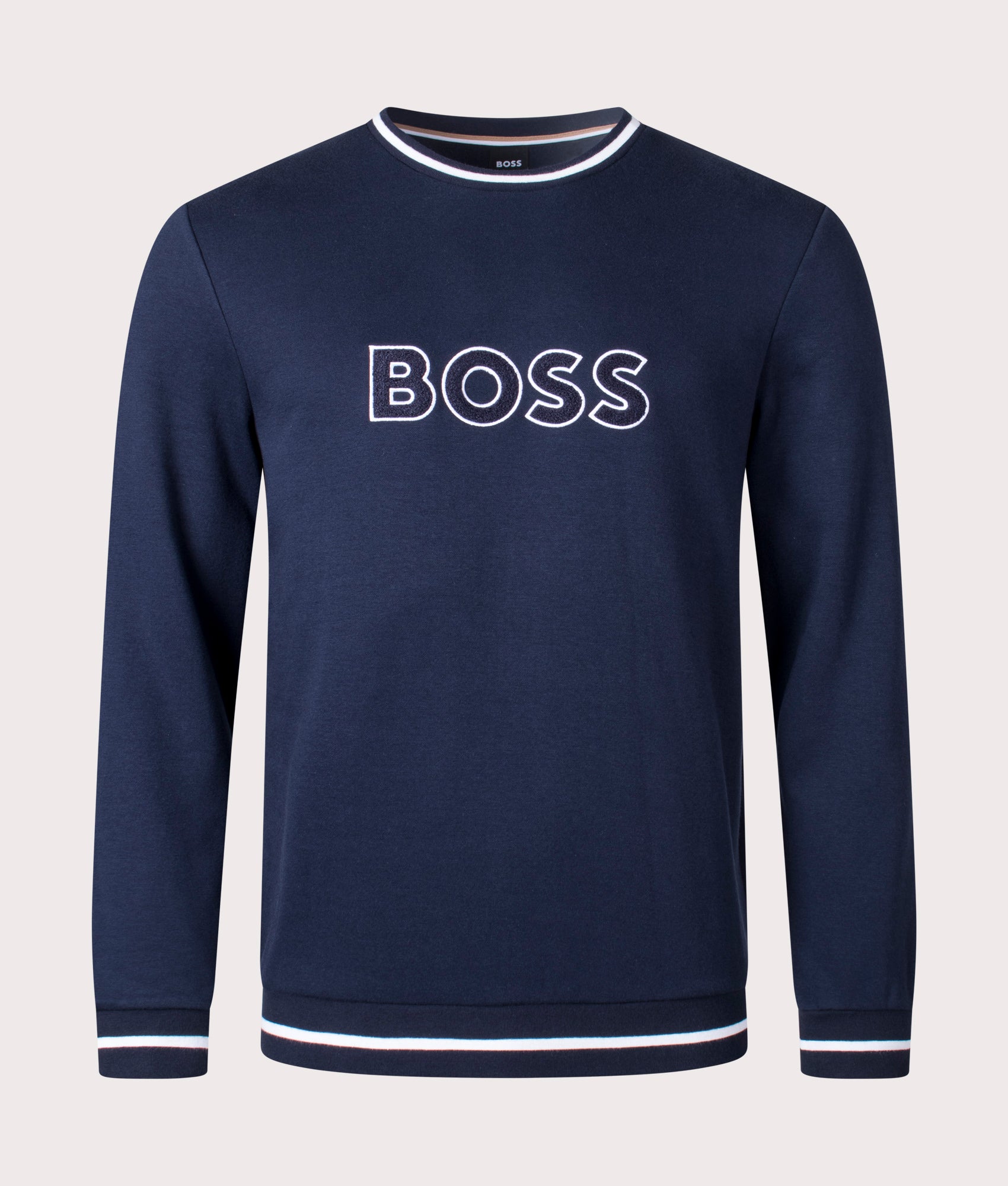 BOSS Mens Contemporary Sweatshirt - Colour: 403 Dark Blue - Size: Large