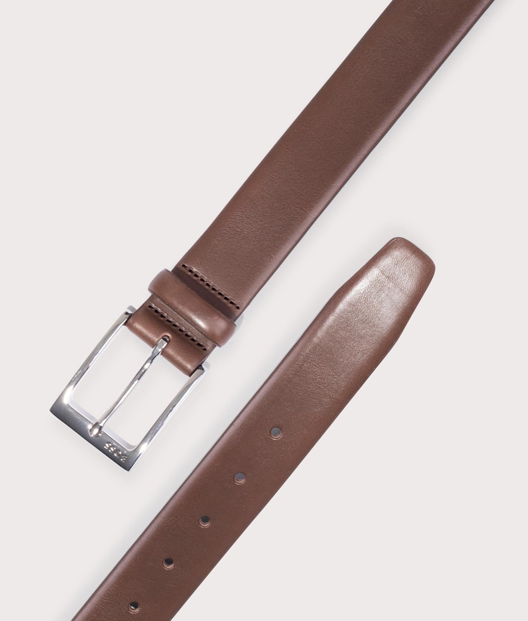 BOSS Mens Evan Belt - Colour: 202 Dark Brown - Size: 36W