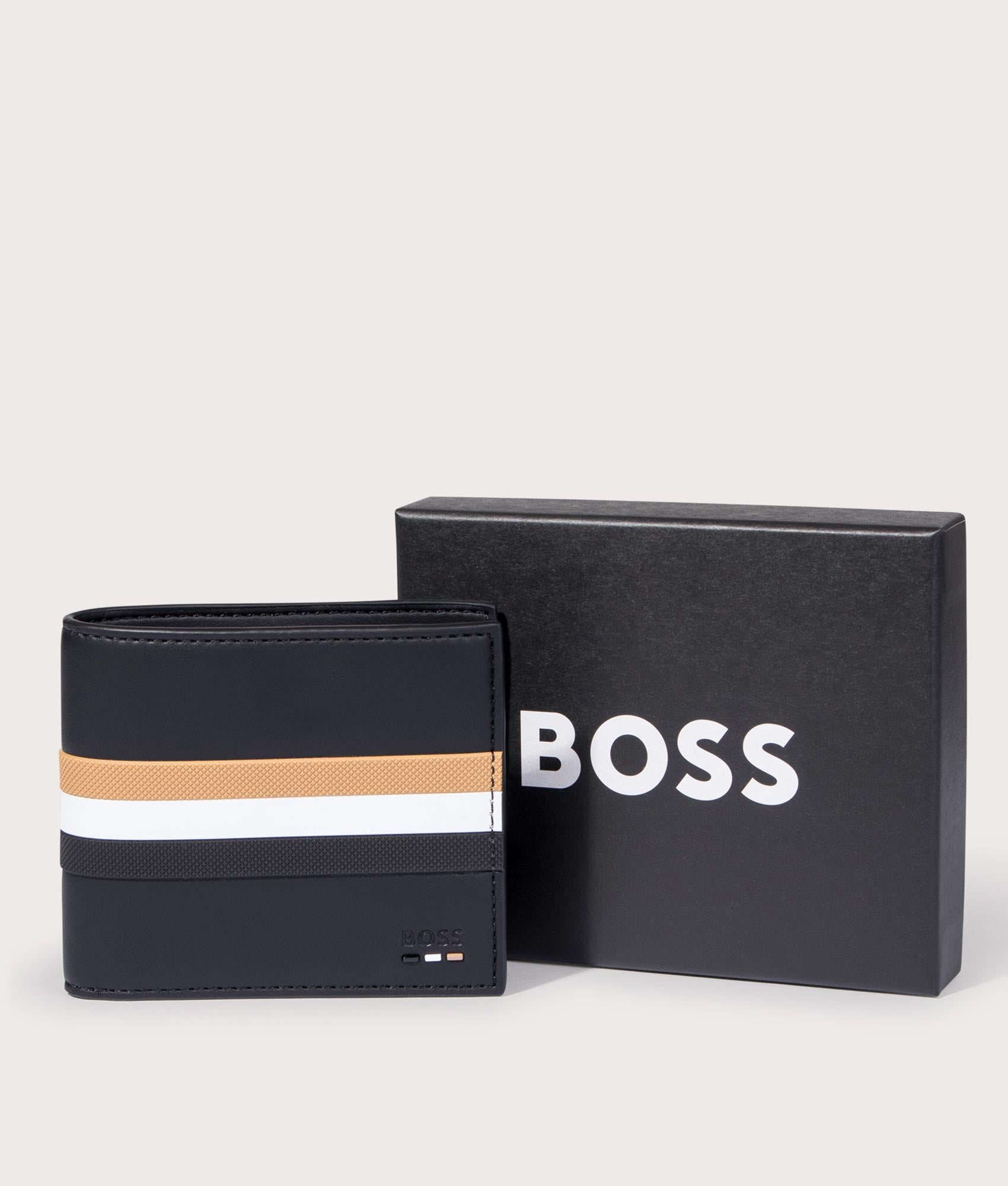 BOSS Mens Ray Eight Card Wallet - Colour: 001 Black - Size: One Size