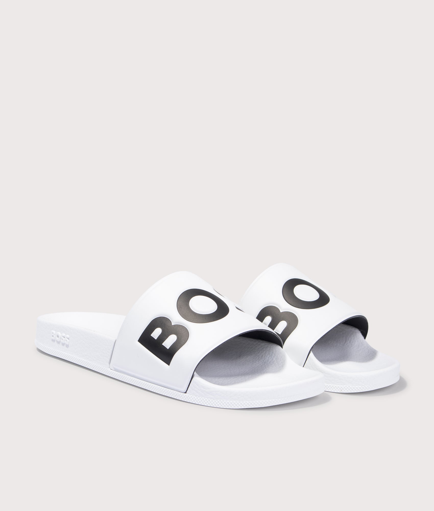 BOSS Mens Aryeh Sliders - Colour: 101 Natural - Size: 9