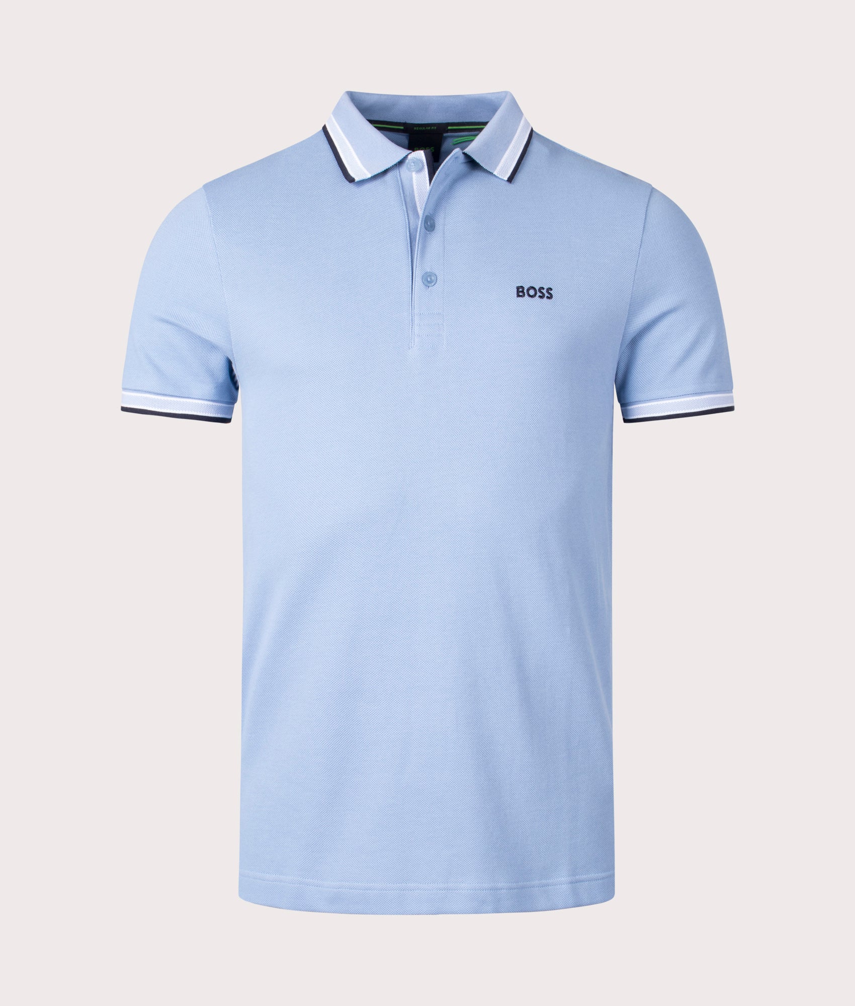 BOSS Mens Paddy Polo Shirt - Colour: 498 Open Blue - Size: Medium