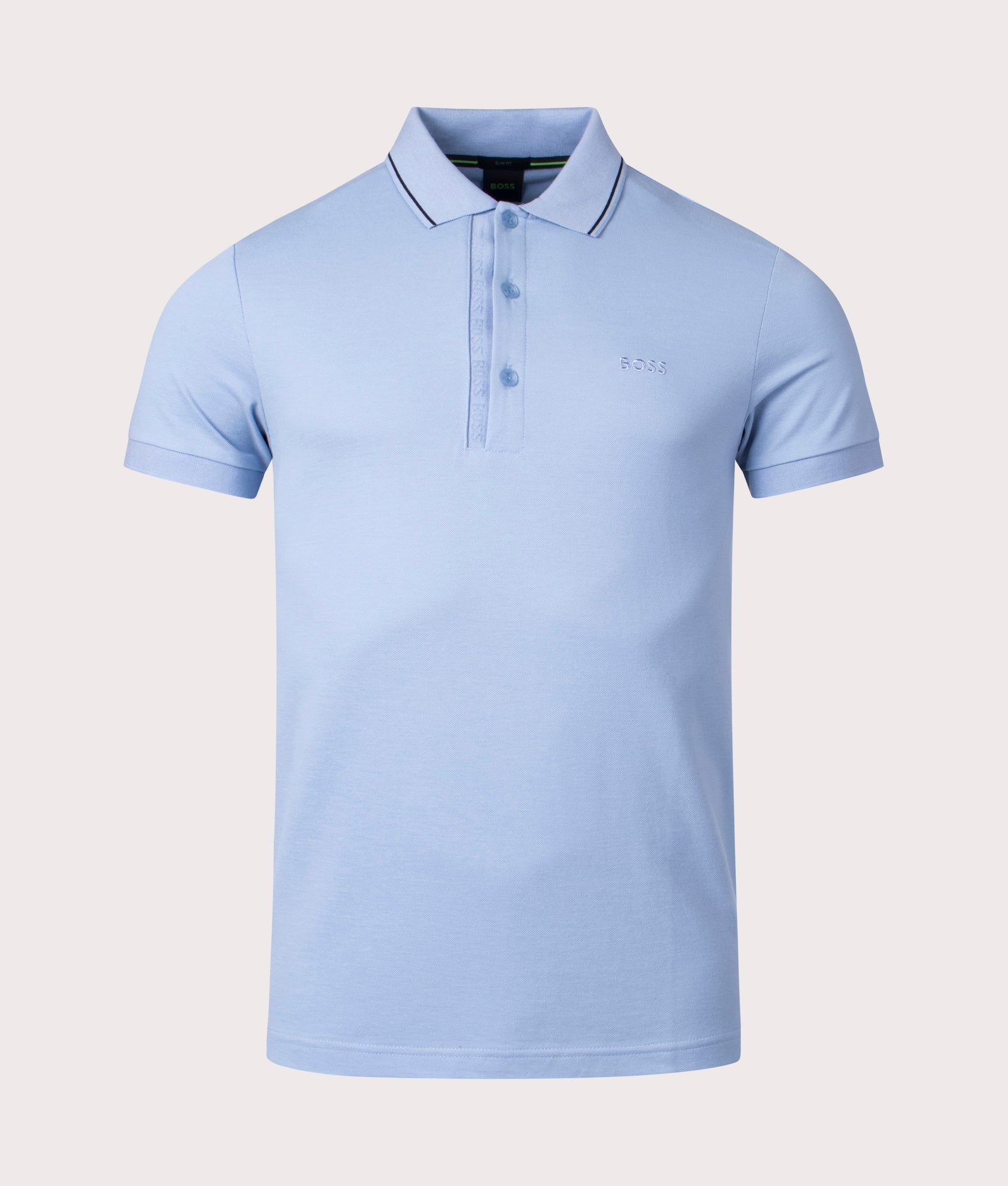 BOSS Mens Slim Fit Paule 4 Polo Shirt - Colour: 498 Open Blue - Size: XXL