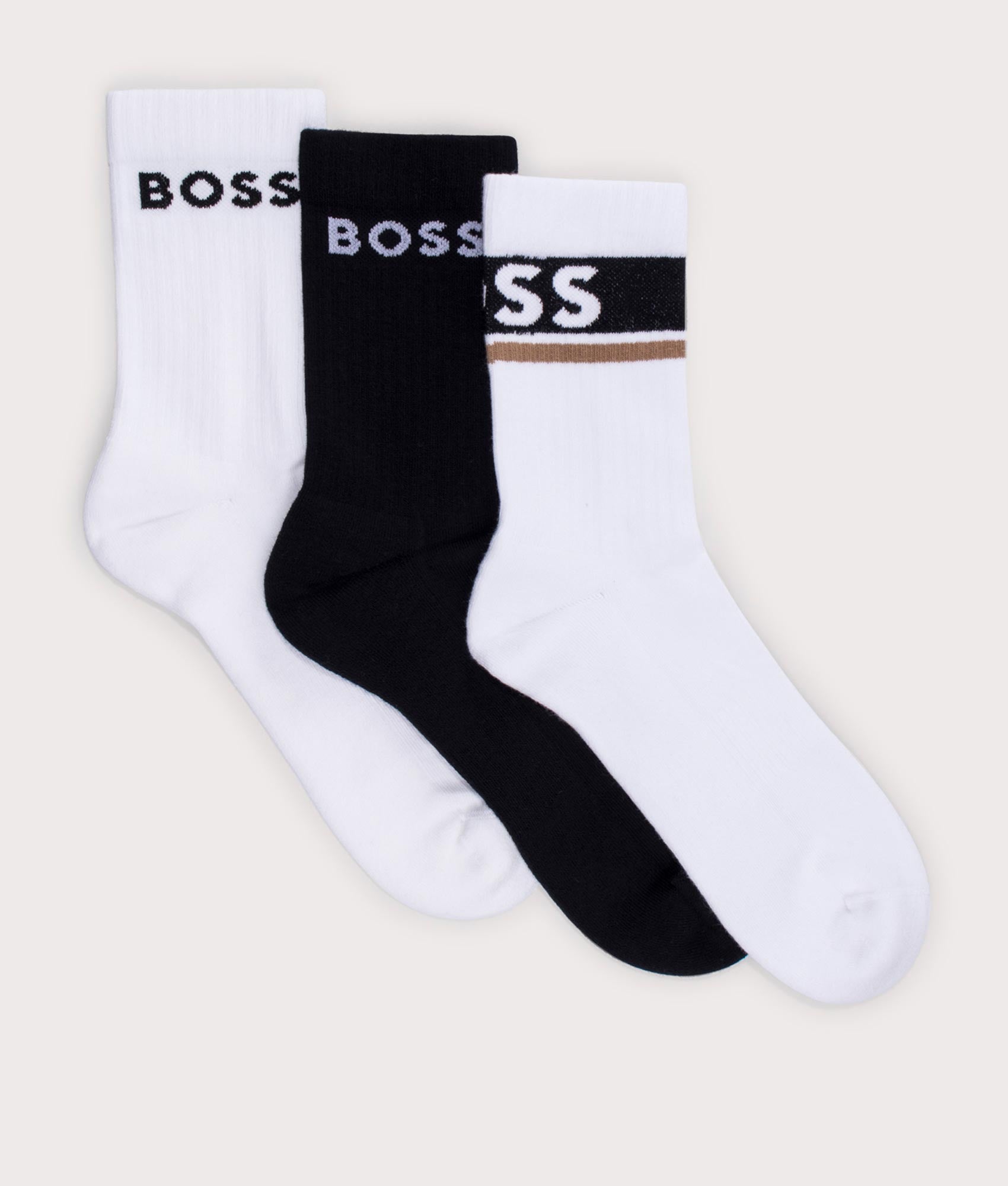 BOSS Mens 3 Pack QS Design CC Socks - Colour: 960 Open Miscellaneous - Size: 6-11