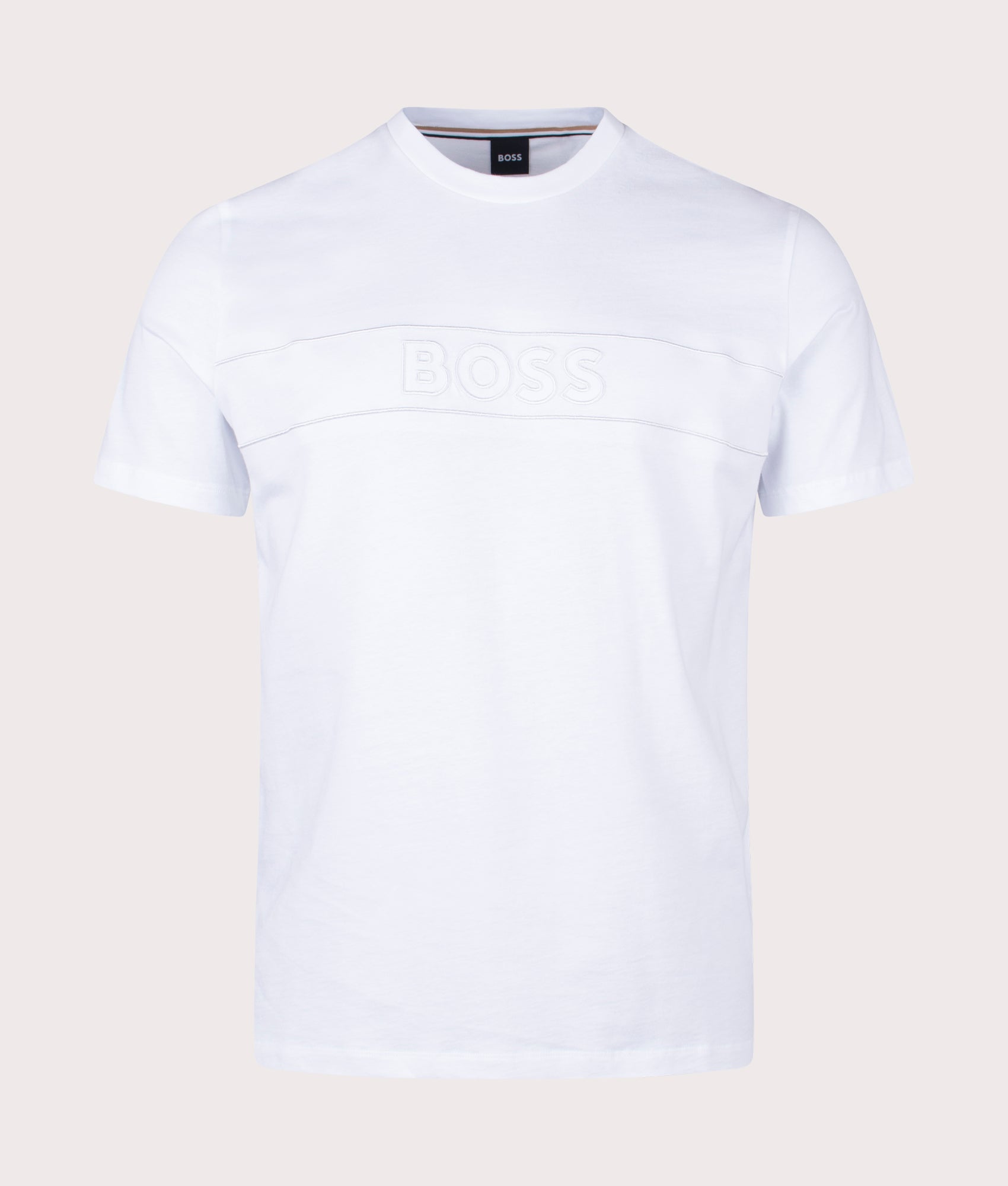 BOSS Mens Fashion T-Shirt - Colour: 100 White - Size: Medium