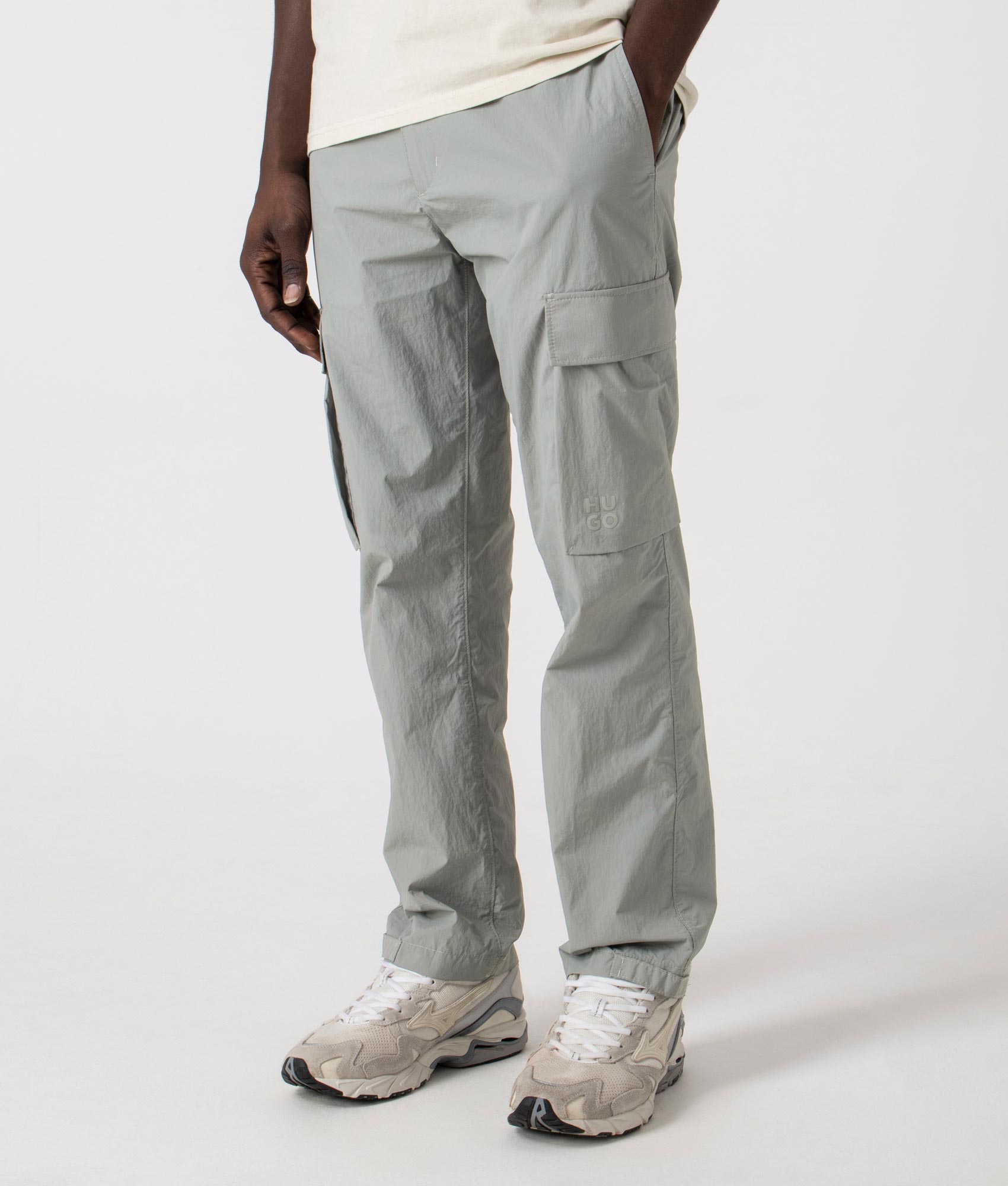 HUGO Mens Gero241 Cargo Pants - Colour: 039 Medium Grey - Size: Medium