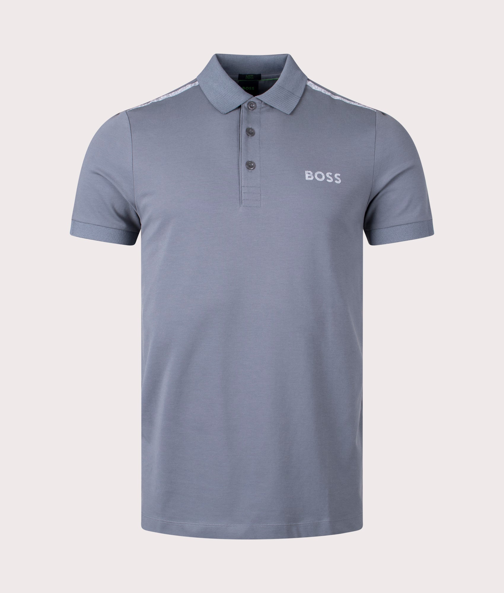 BOSS Mens Slim Fit Paule Mirror Polo Shirt - Colour: 036 Medium Grey - Size: Medium