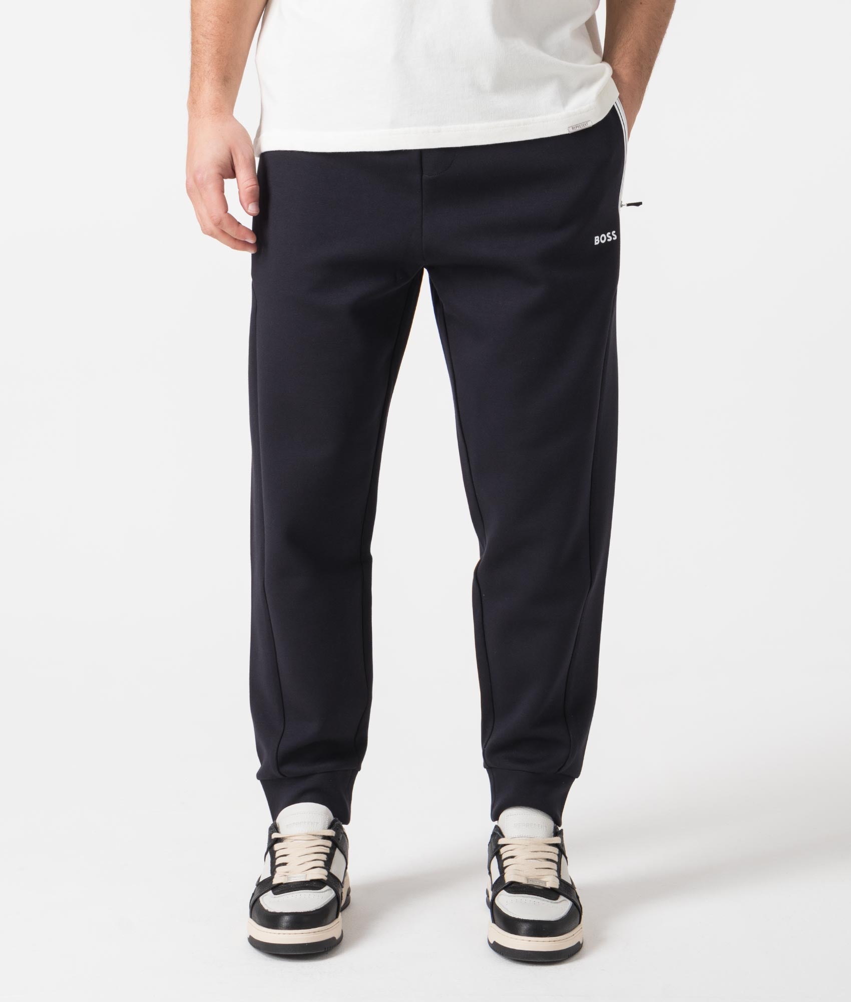 BOSS Mens Hadiko Joggers - Colour: 402 Dark Blue - Size: Small