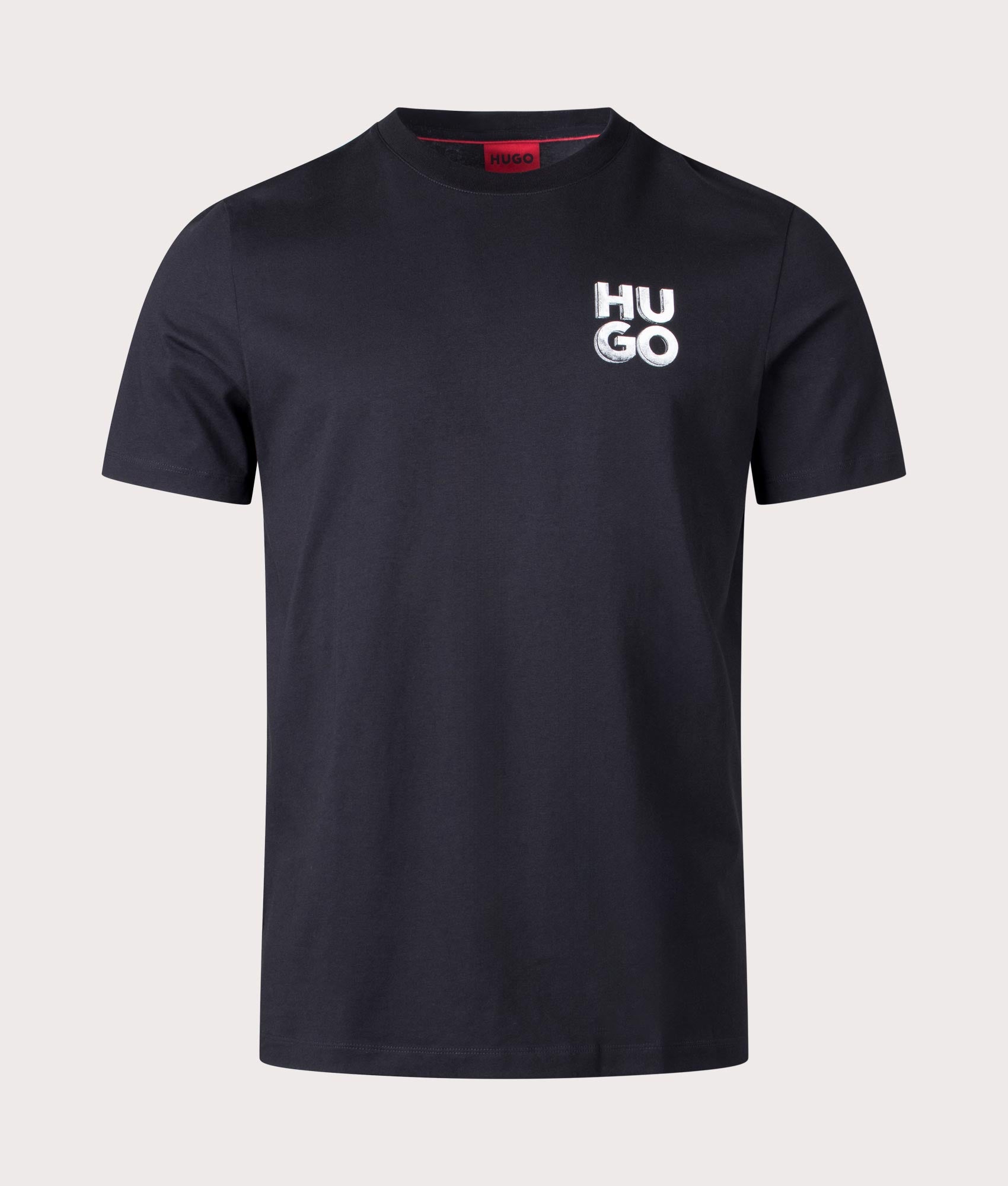 HUGO Mens Detzington241 T-Shirt - Colour: 001 Black - Size: Medium