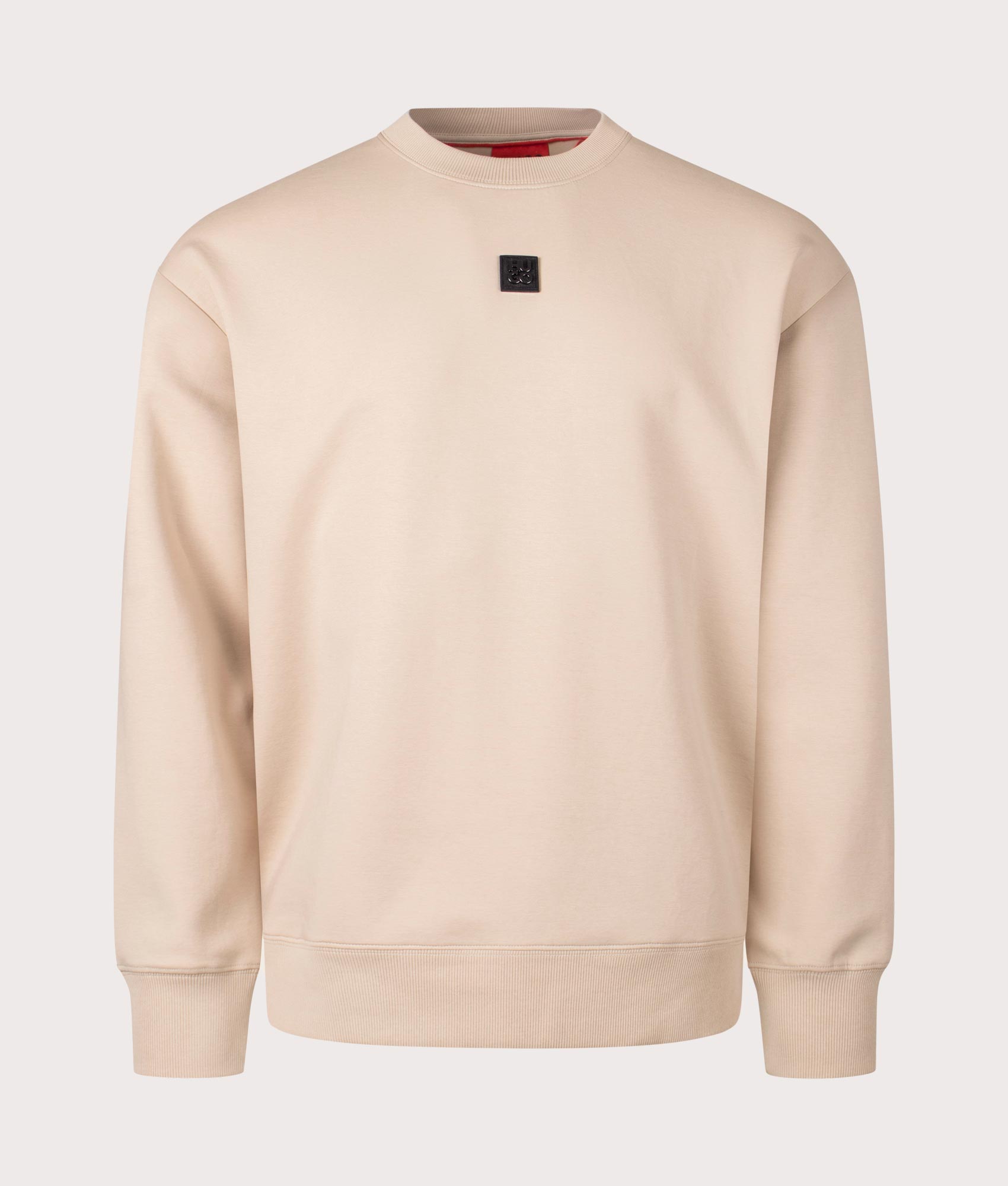 HUGO Mens Relaxed Fit Dettil Sweatshirt - Colour: 267 Medium Beige - Size: Small