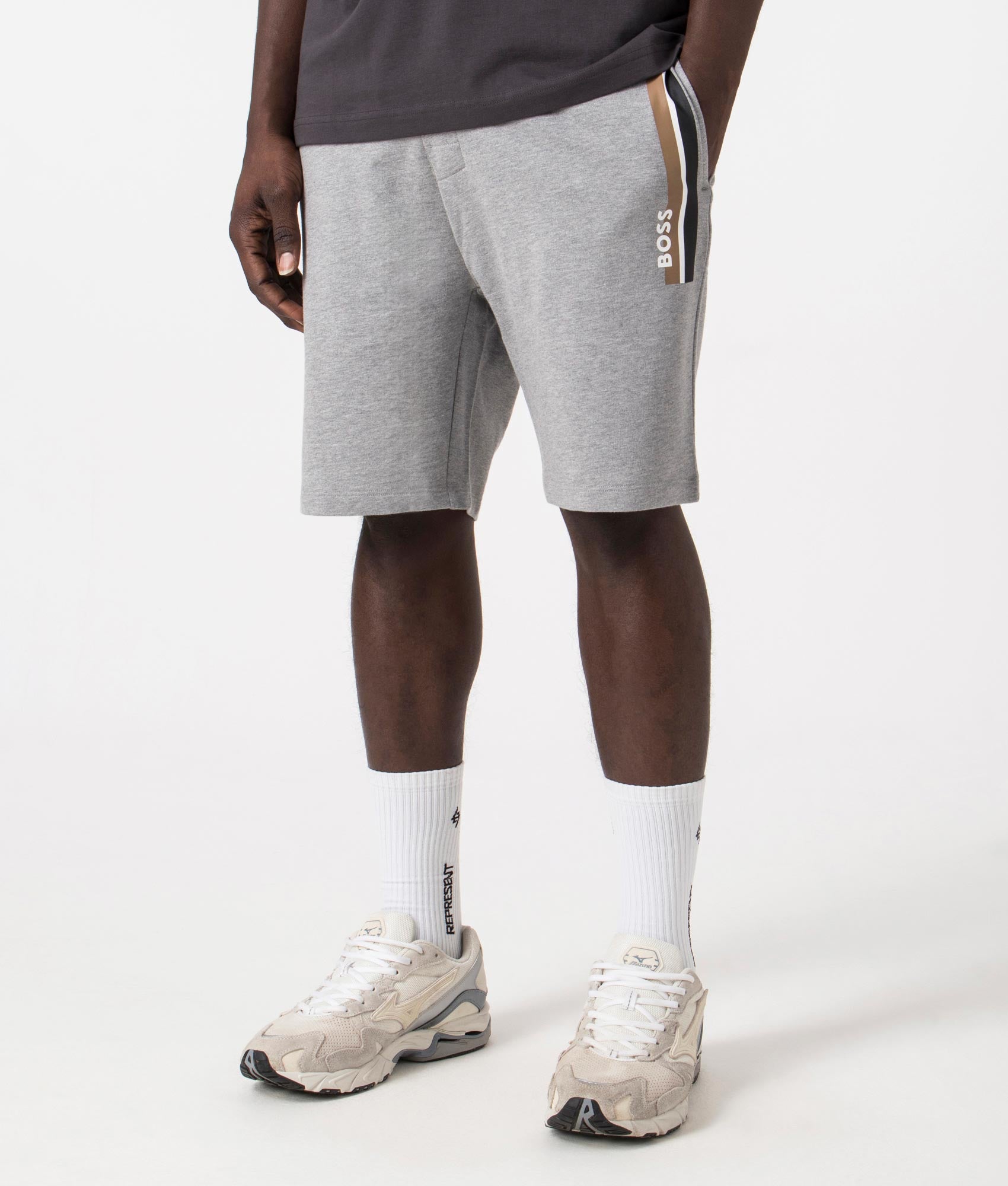 BOSS Mens Authentic Shorts - Colour: 033 Medium Grey - Size: Medium