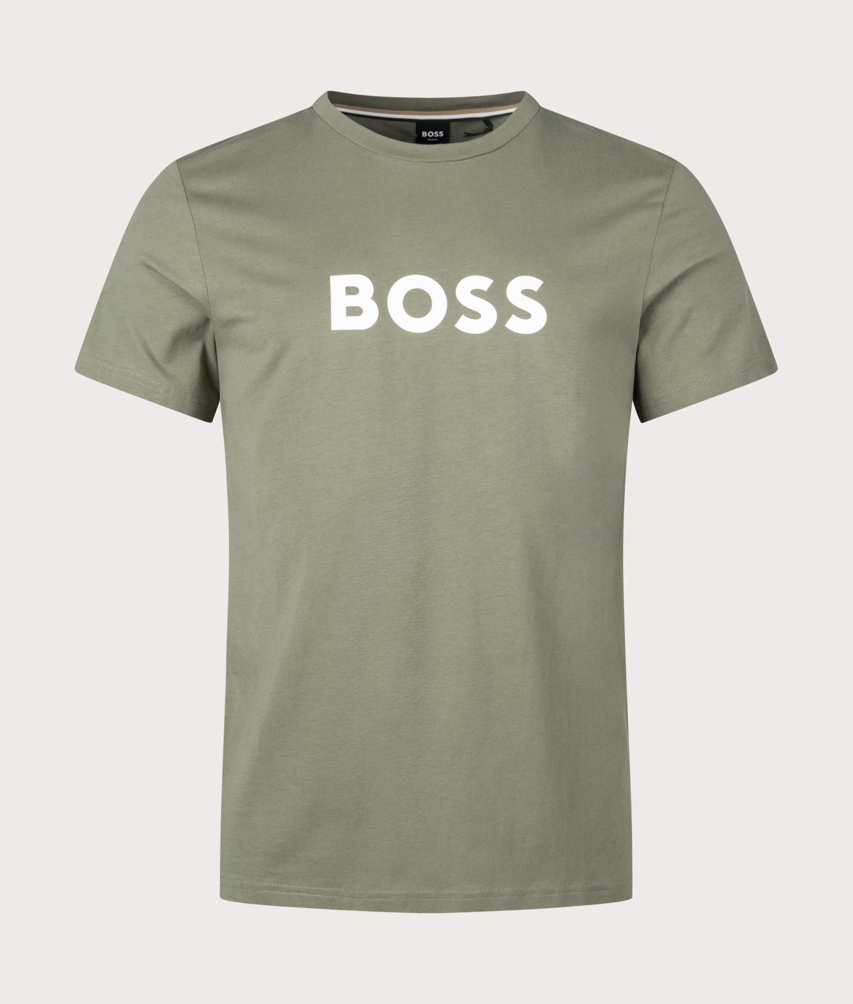 BOSS Mens Round Neck T-Shirt - Colour: 250 Beige/Khaki - Size: Medium