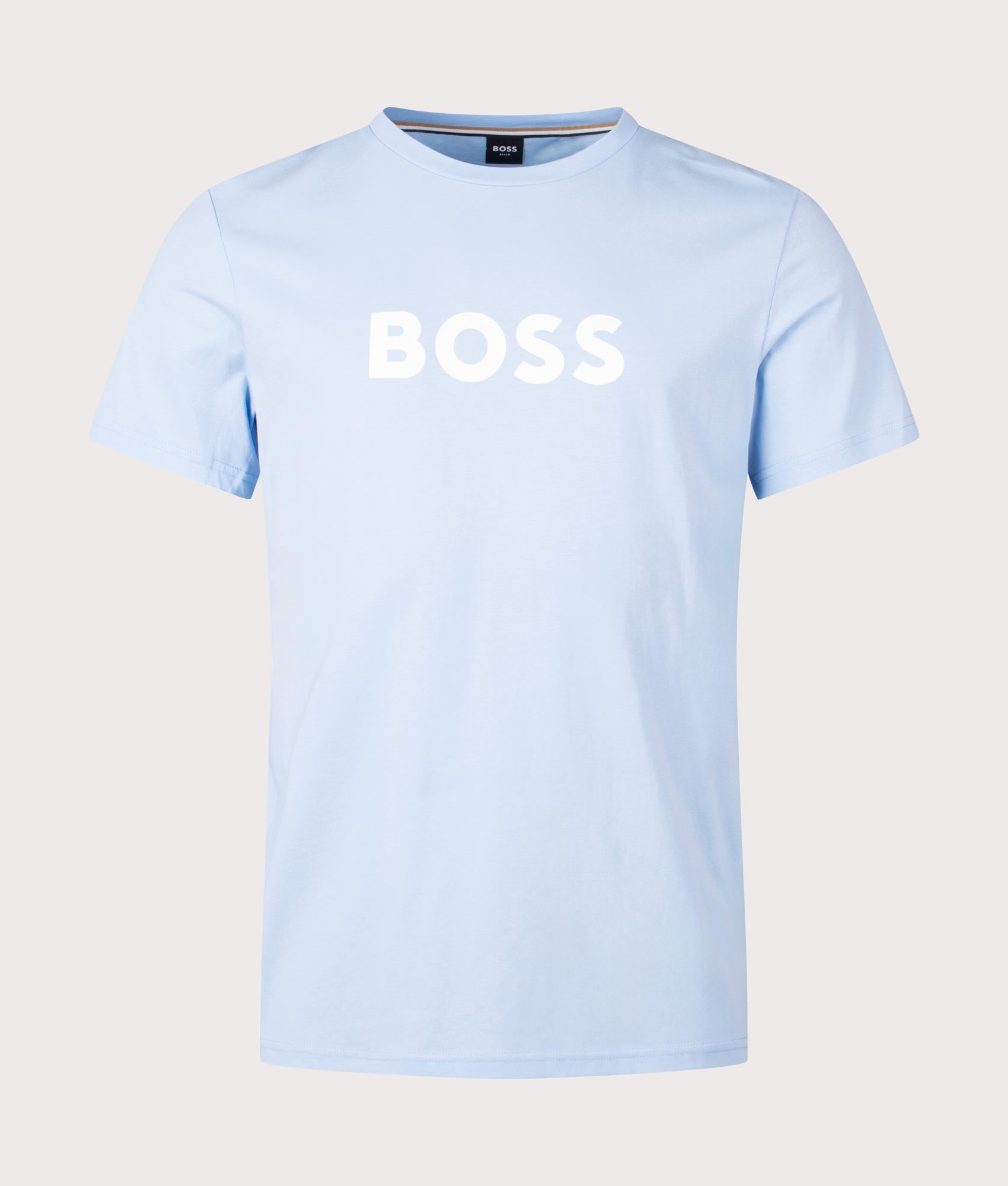 BOSS Mens Round Neck T-Shirt - Colour: 450 Light/Pastel Blue - Size: XXL