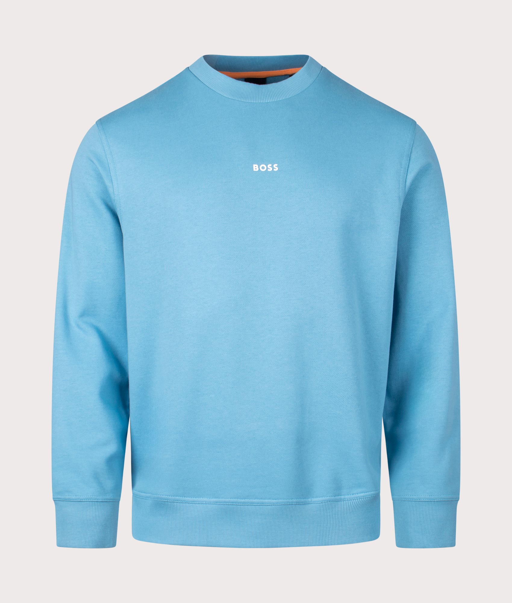 BOSS Mens WeSmall Crew Sweatshirt - Colour: 486 Open Blue - Size: XXL