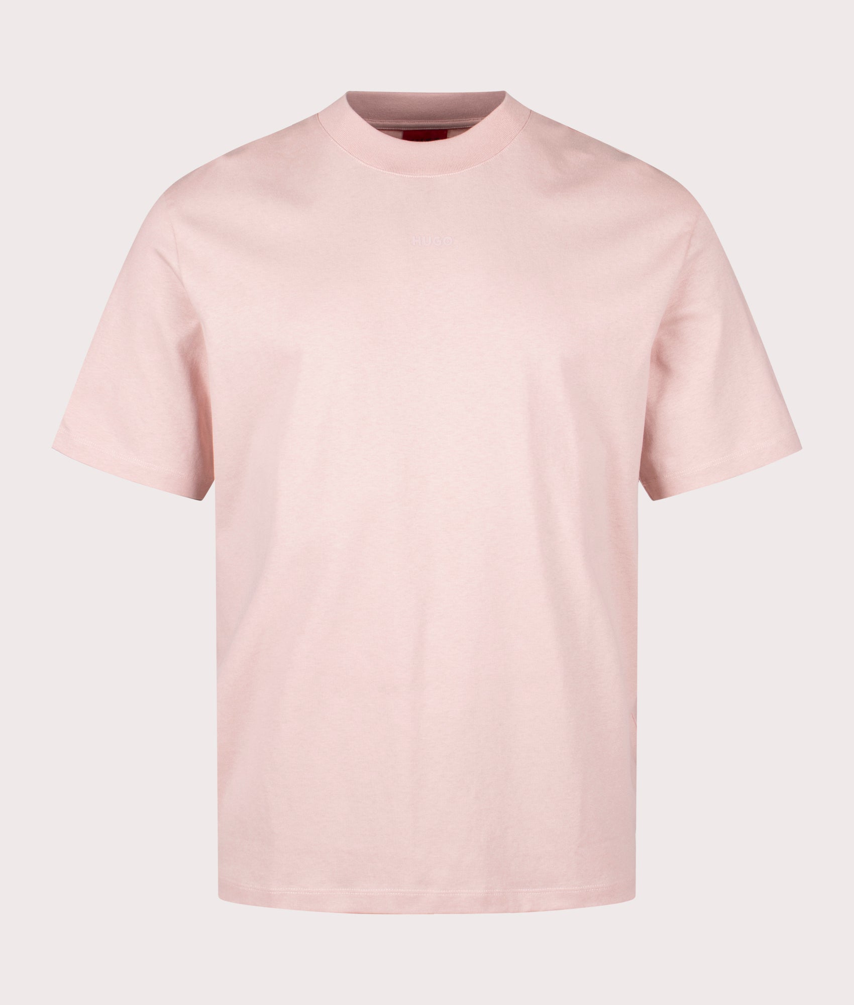 HUGO Mens Relaxed Fit Dapolino T-Shirt - Colour: 681 Light/Pastel Pink - Size: Small