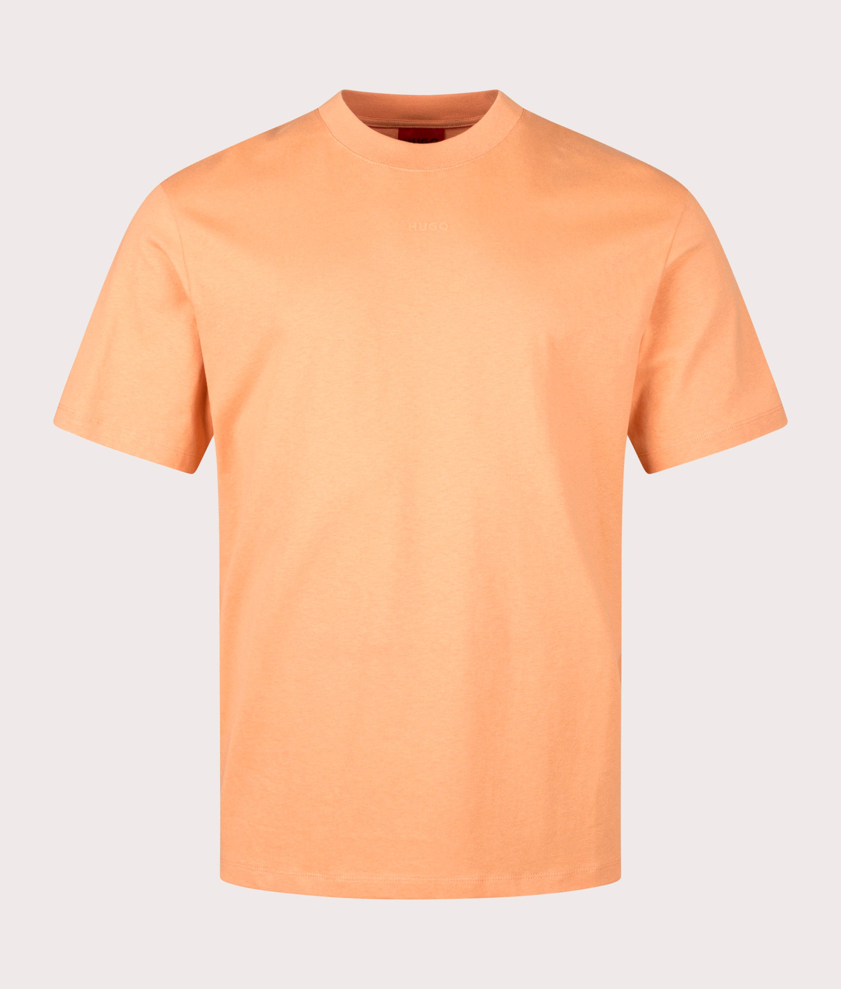 HUGO Mens Relaxed Fit Dapolino T-Shirt - Colour: 811 Medium Orange - Size: Small