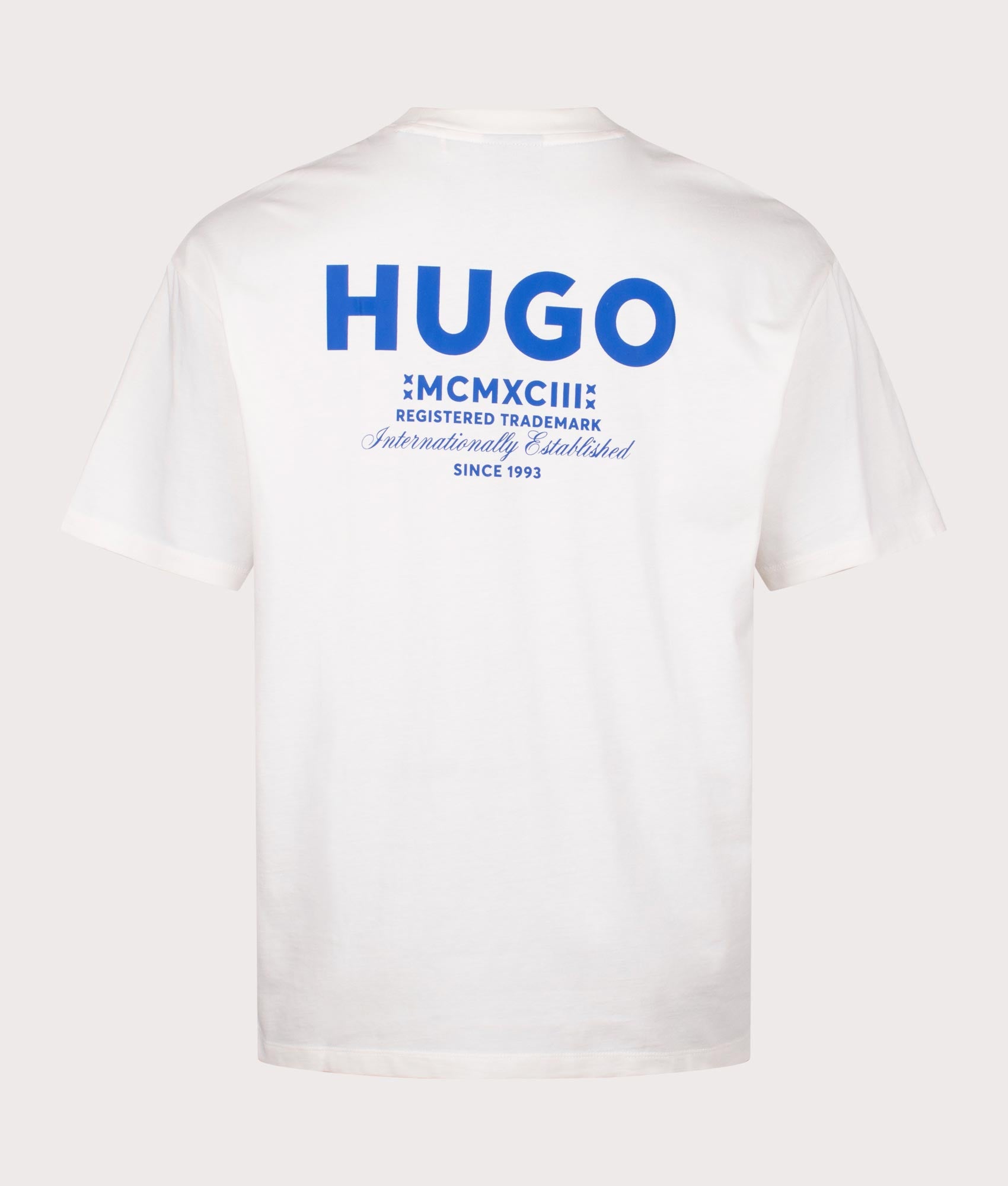 HUGO Mens Relaxed Fit Nalono T-Shirt - Colour: 121 Open White - Size: Large