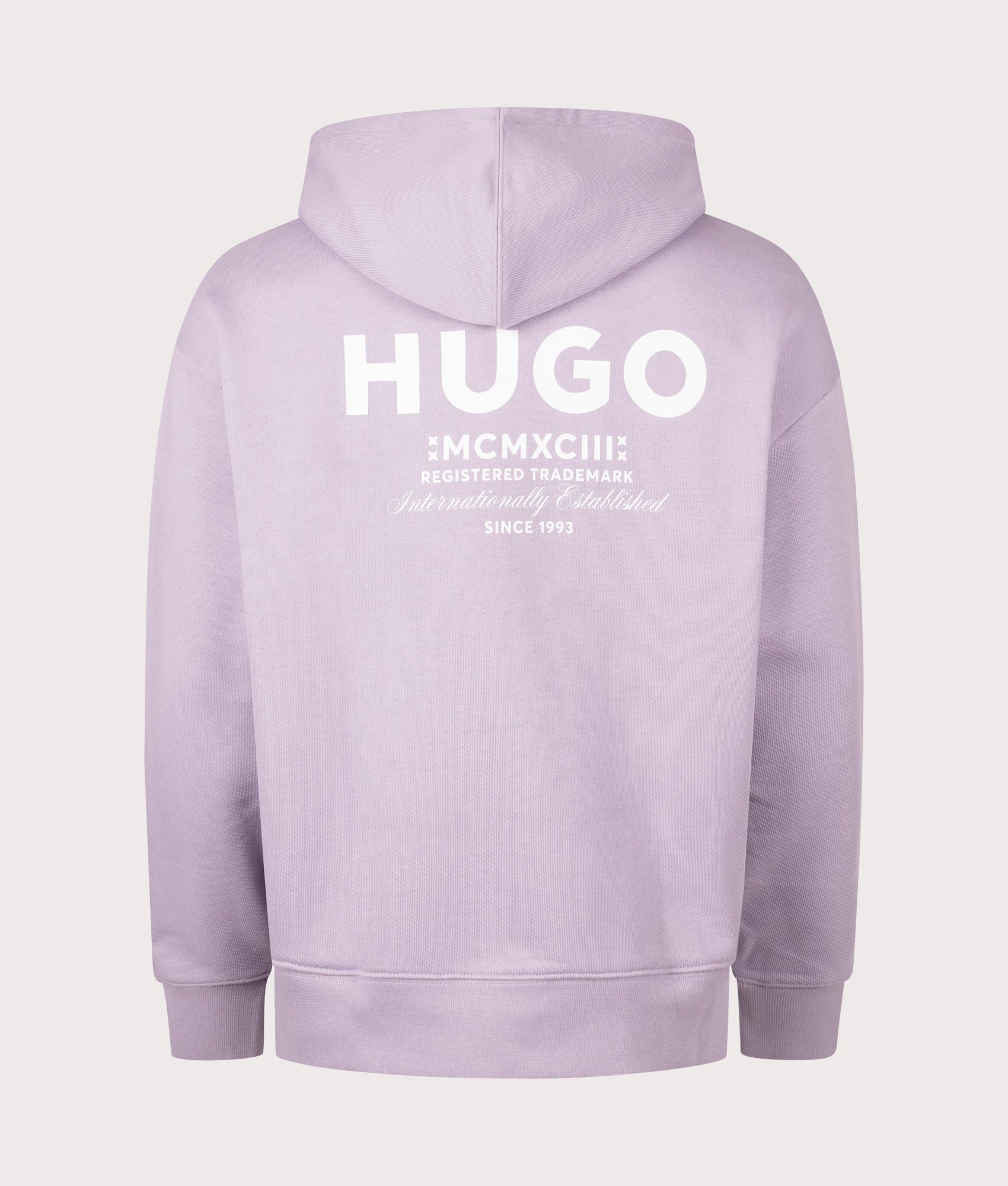 HUGO Mens Relaxed Fit Nazardo Hoodie - Colour: 541 Open Purple - Size: XL