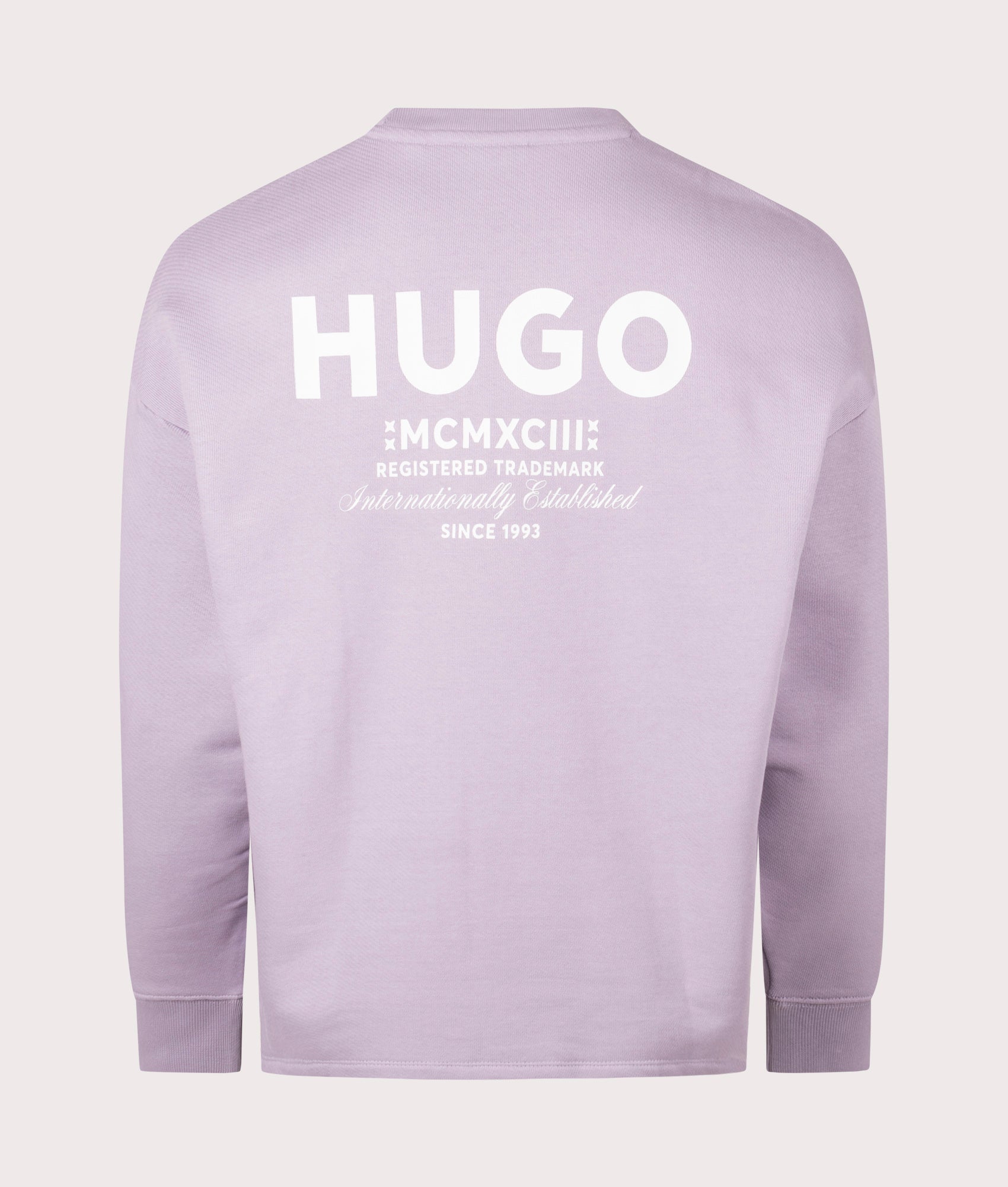 HUGO Mens Naviu Sweatshirt - Colour: 541 Open Purple - Size: Medium