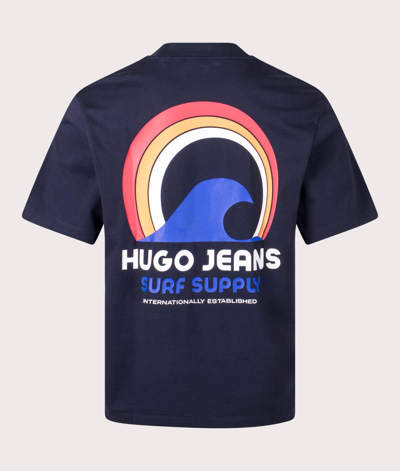 HUGO Mens Nindli T-Shirt - Colour: 405 Dark Blue - Size: Medium