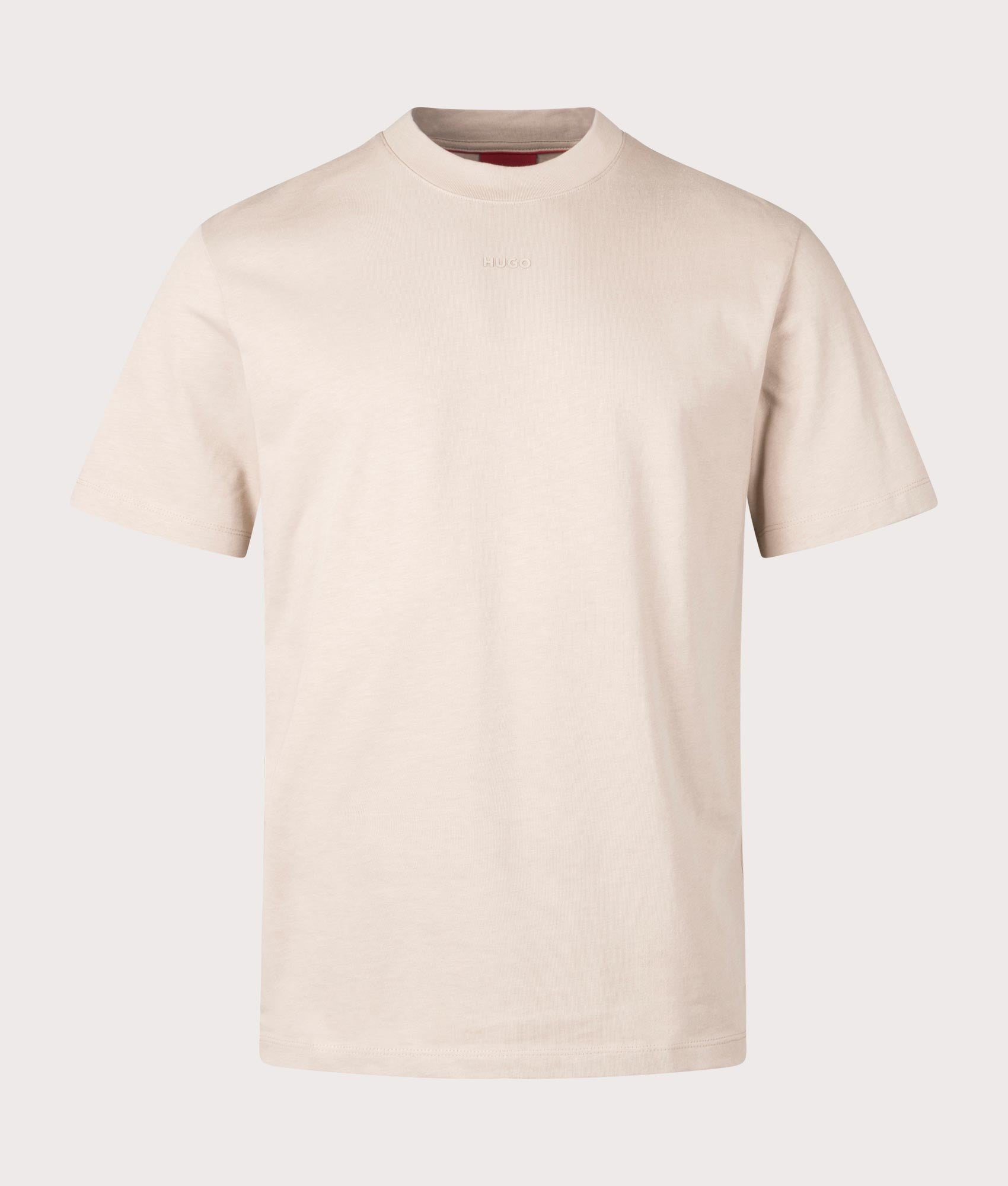 HUGO Mens Relaxed Fit Dapolino T-Shirt - Colour: 267 Medium Beige - Size: Medium