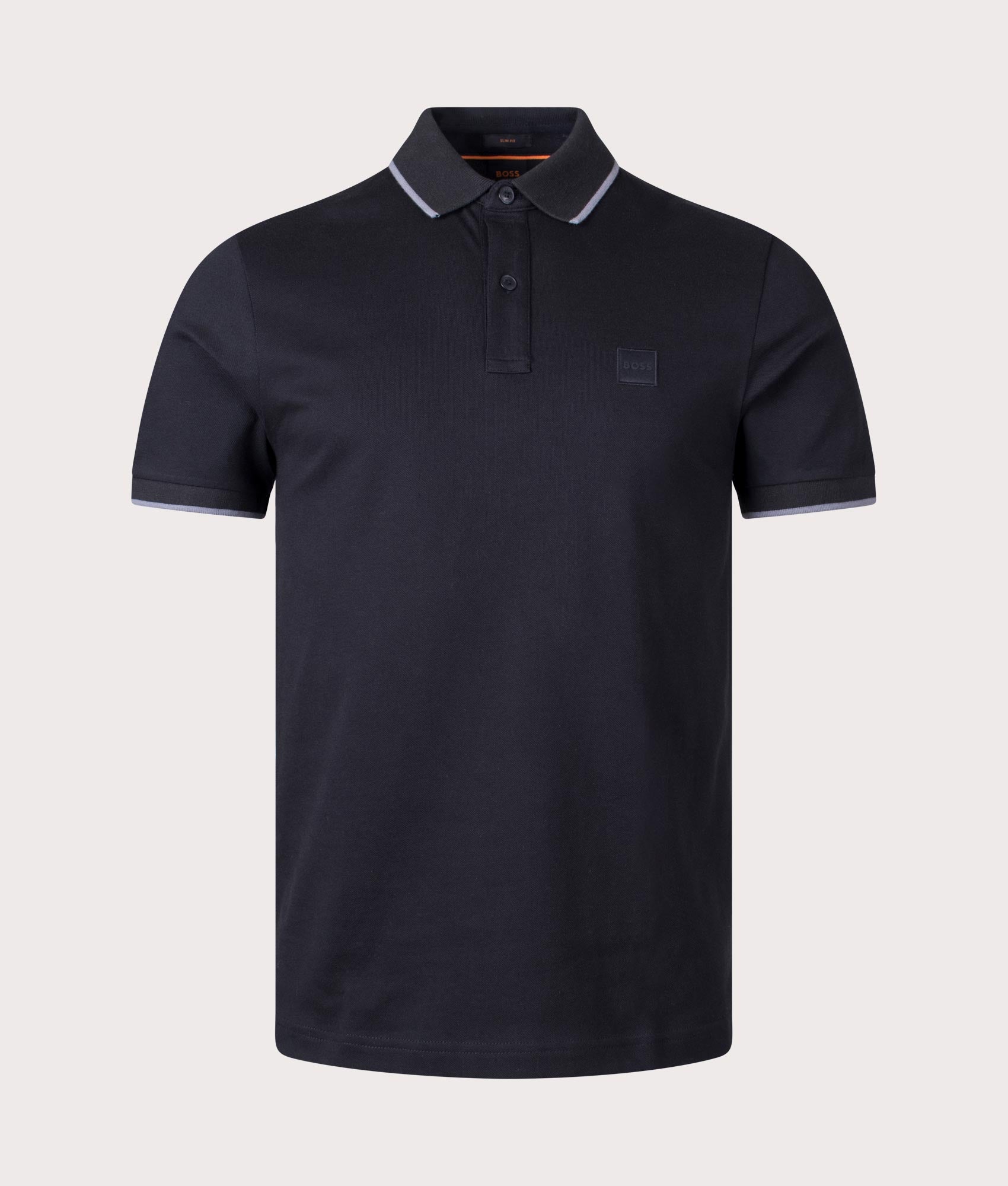 BOSS Mens Slim Fit Passertip Polo Shirt - Colour: 001 Black - Size: XXL