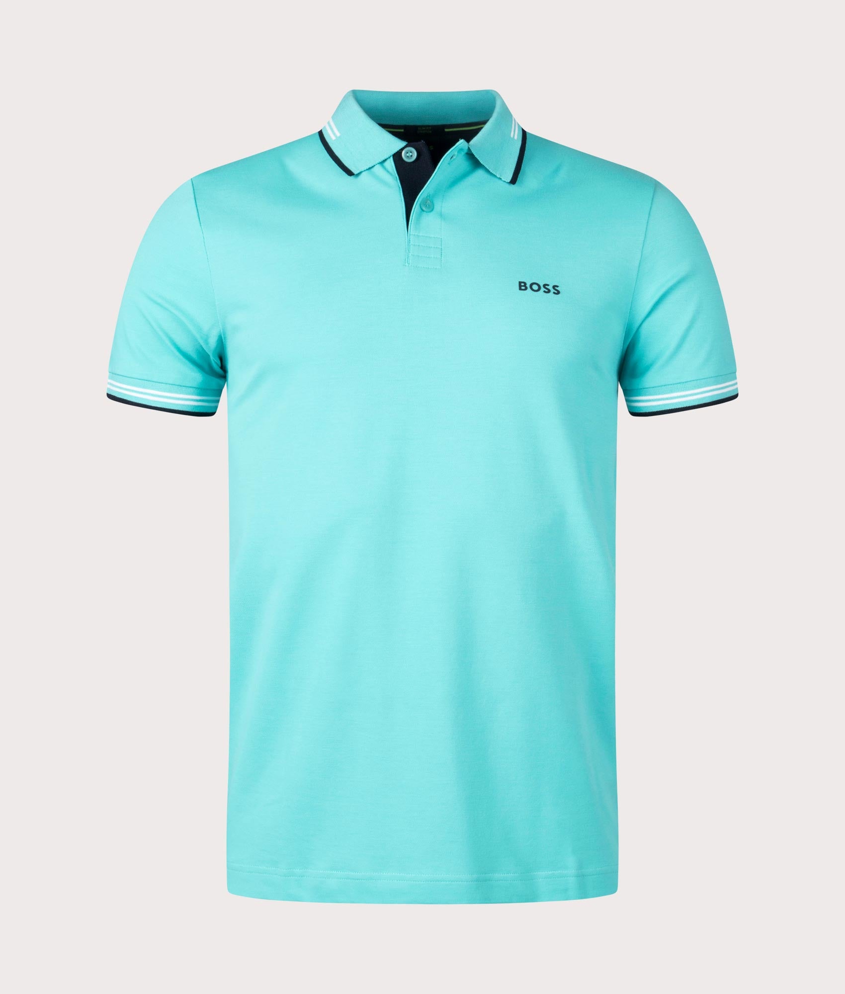 BOSS Mens Slim Fit Paul Polo Shirt - Colour: 367 Open Green - Size: Large