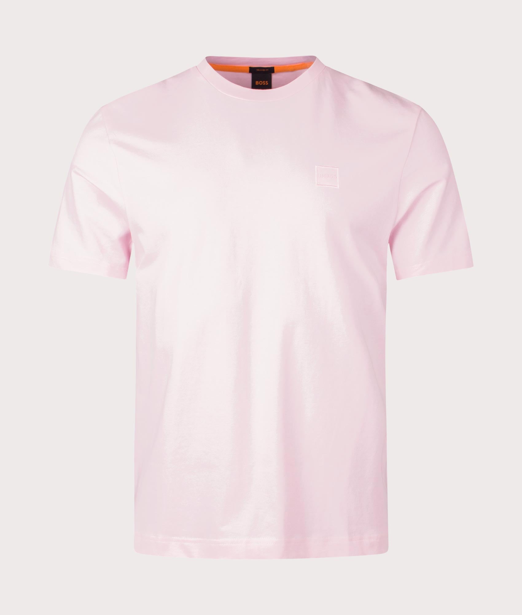 BOSS Mens Relaxed Fit Tales T-Shirt - Colour: 682 Light/Pastel Pink - Size: Large