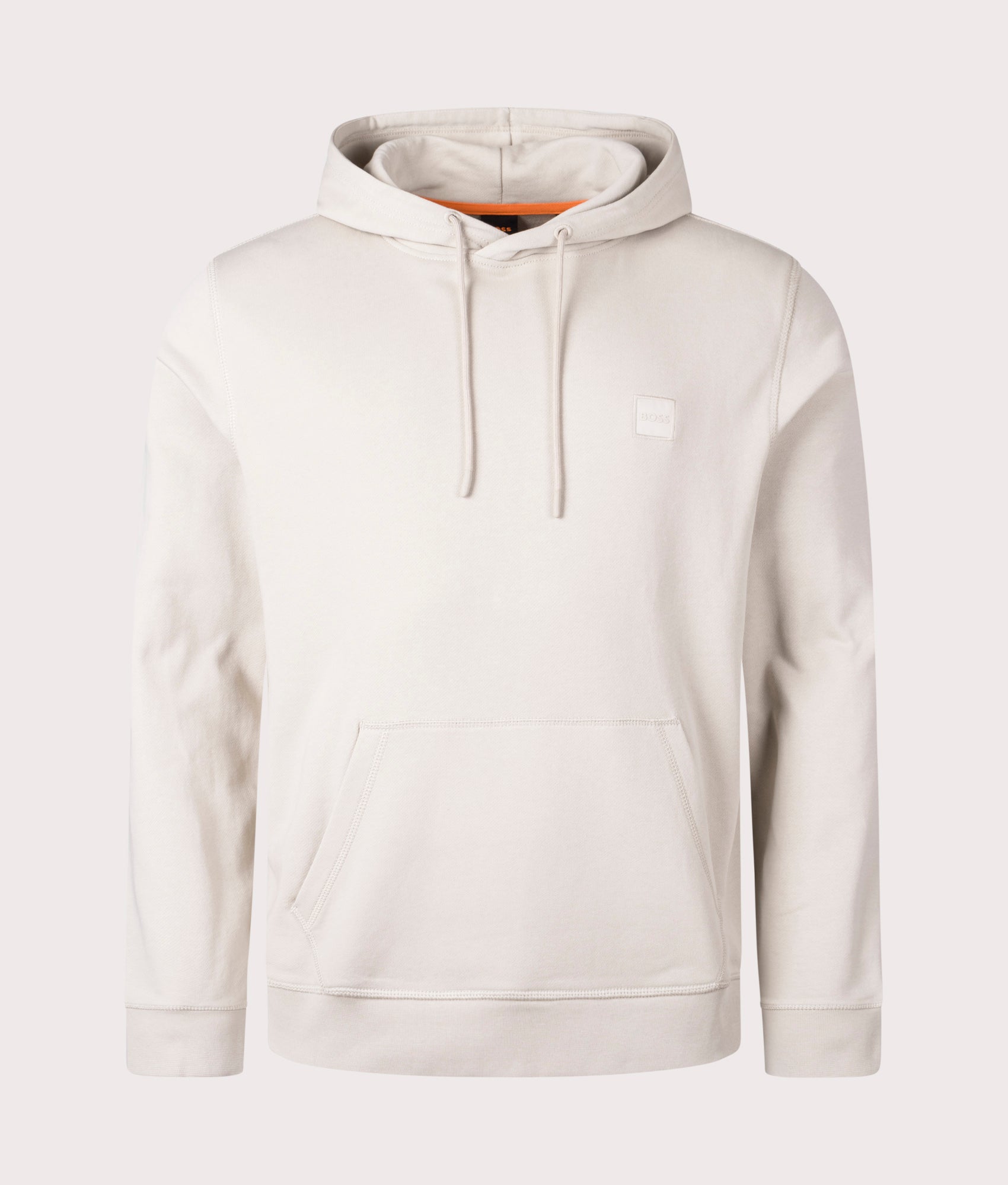 BOSS Mens Wetalk Logo Patch Hoodie - Colour: 271 Light Beige - Size: Large