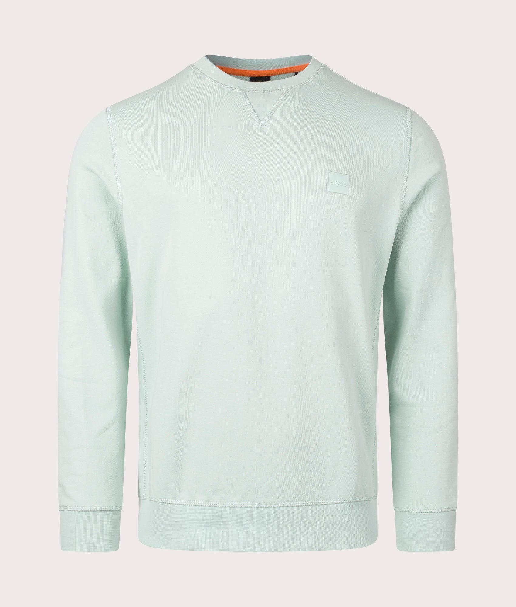 BOSS Mens Relaxed Fit Westart Sweatshirt - Colour: 446 Turquoise/Aqua - Size: Medium