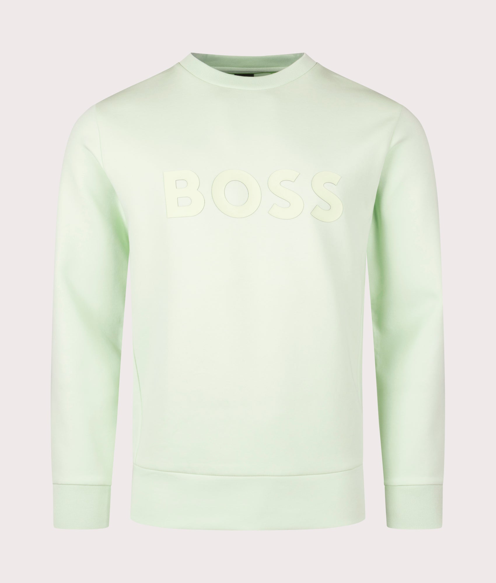 BOSS Mens Salbo Sweatshirt - Colour: 388 Open Green - Size: Large