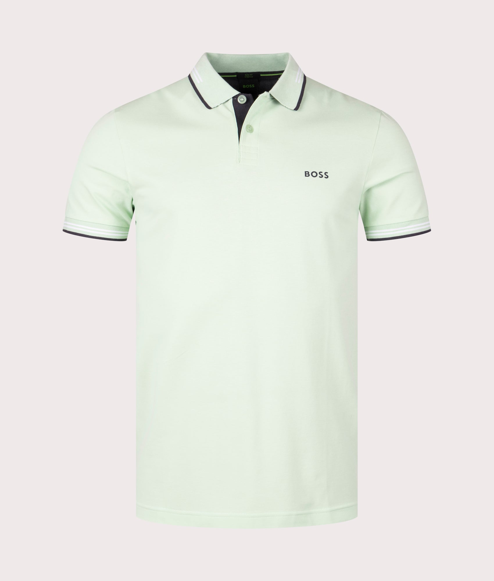 BOSS Mens Slim Fit Paul Polo Shirt - Colour: 388 Open Green - Size: XL