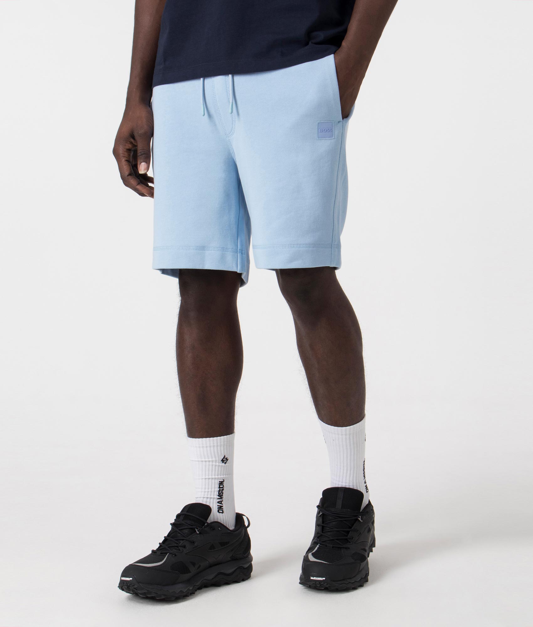 BOSS Mens Sewalk Sweat Shorts - Colour: 460 Open Blue - Size: Medium